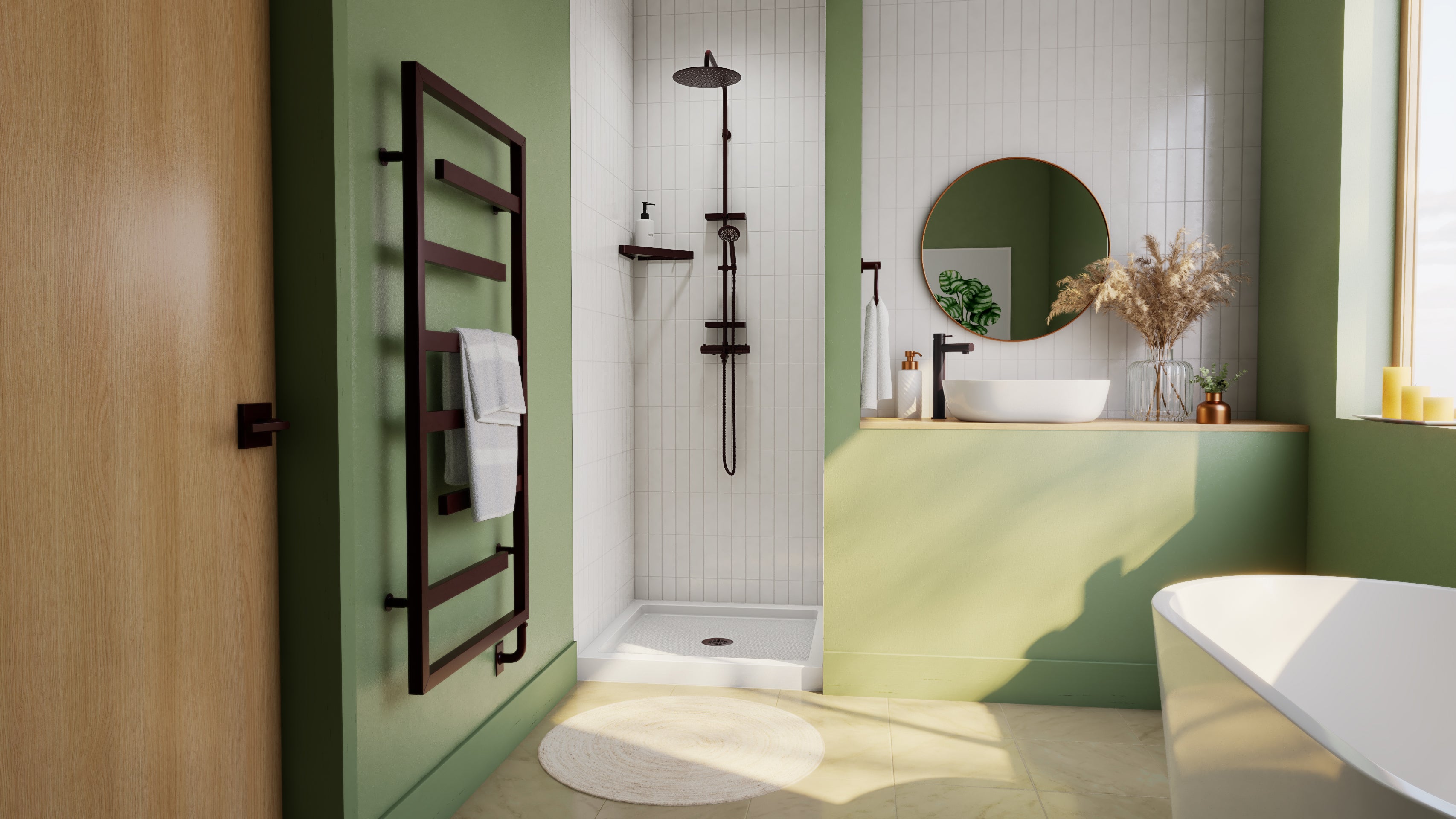 DreamLine SlimLine 36" D x 36" W x 2 3/4" H Alcove Shower Base & 2" Center Round Drain