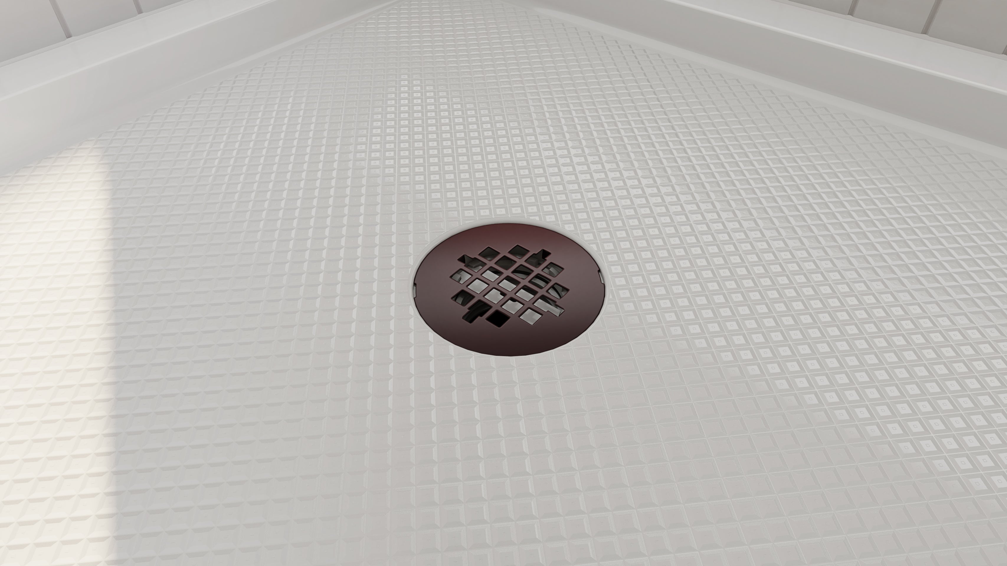 DreamLine SlimLine 36" D x 36" W x 2 3/4" H Alcove Shower Base & 2" Center Round Drain