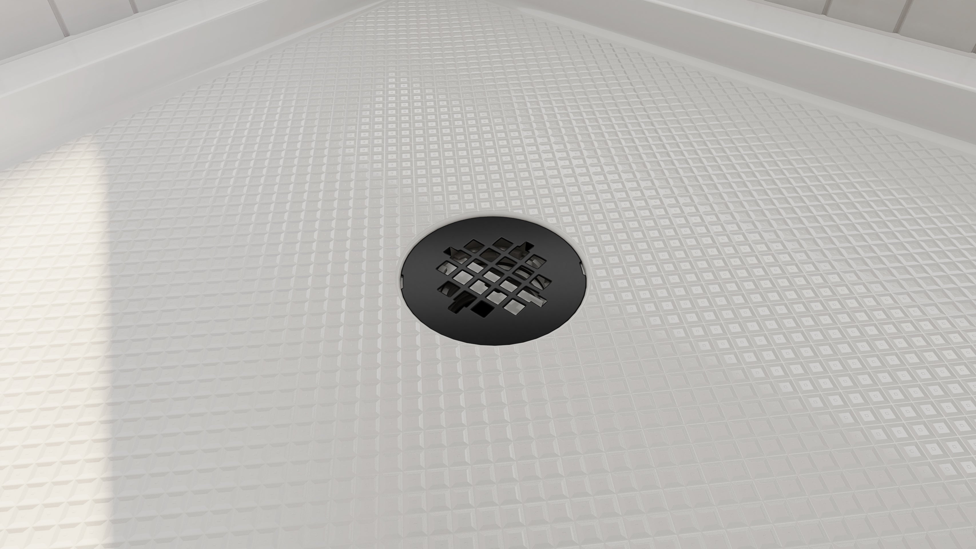 DreamLine SlimLine 36" D x 36" W x 2 3/4" H Alcove Shower Base & 2" Center Round Drain