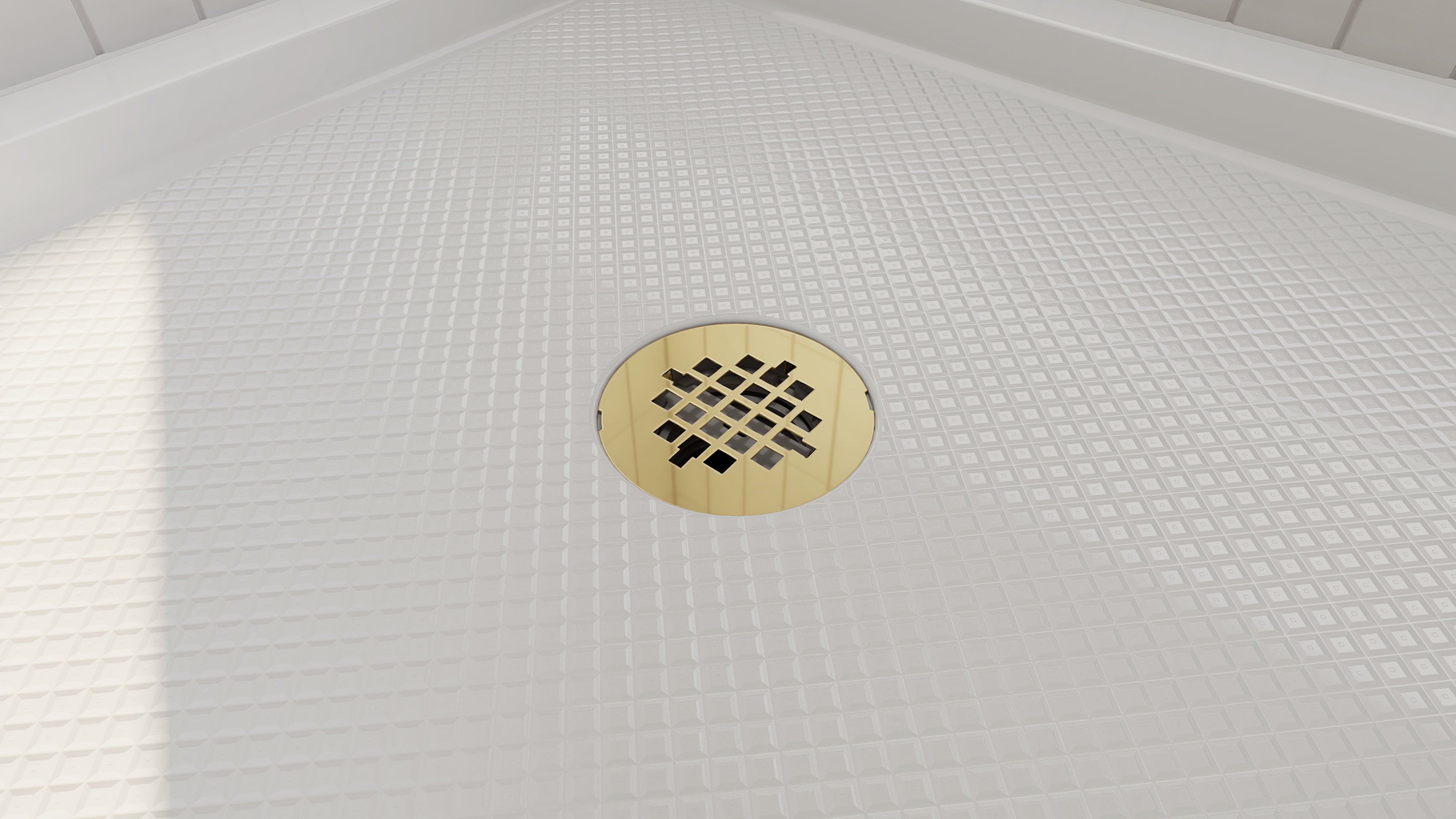 DreamLine SlimLine 36" D x 36" W x 2 3/4" H Alcove Shower Base & 2" Center Round Drain