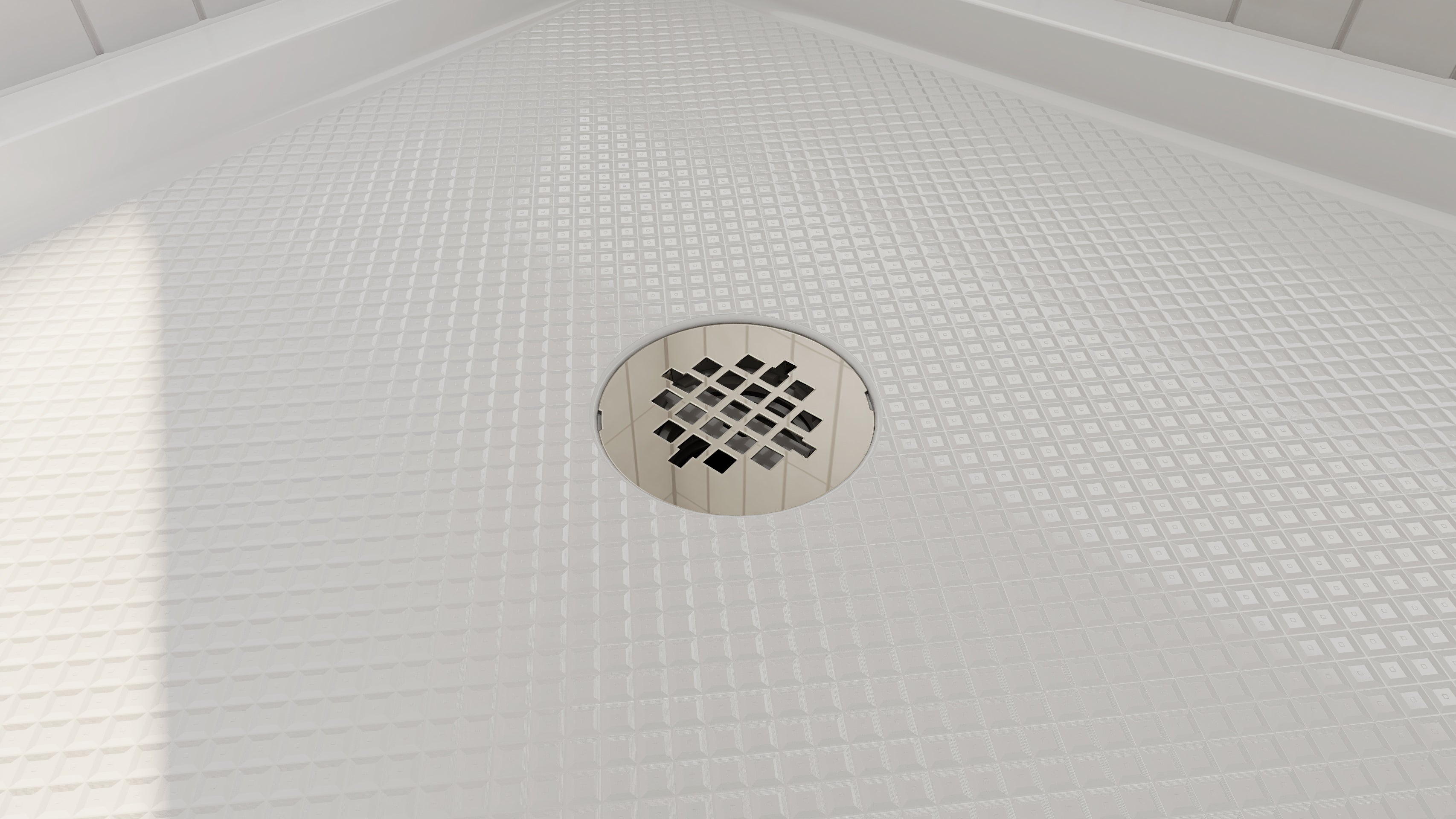 DreamLine SlimLine 36" D x 36" W x 2 3/4" H Alcove Shower Base & 2" Center Round Drain