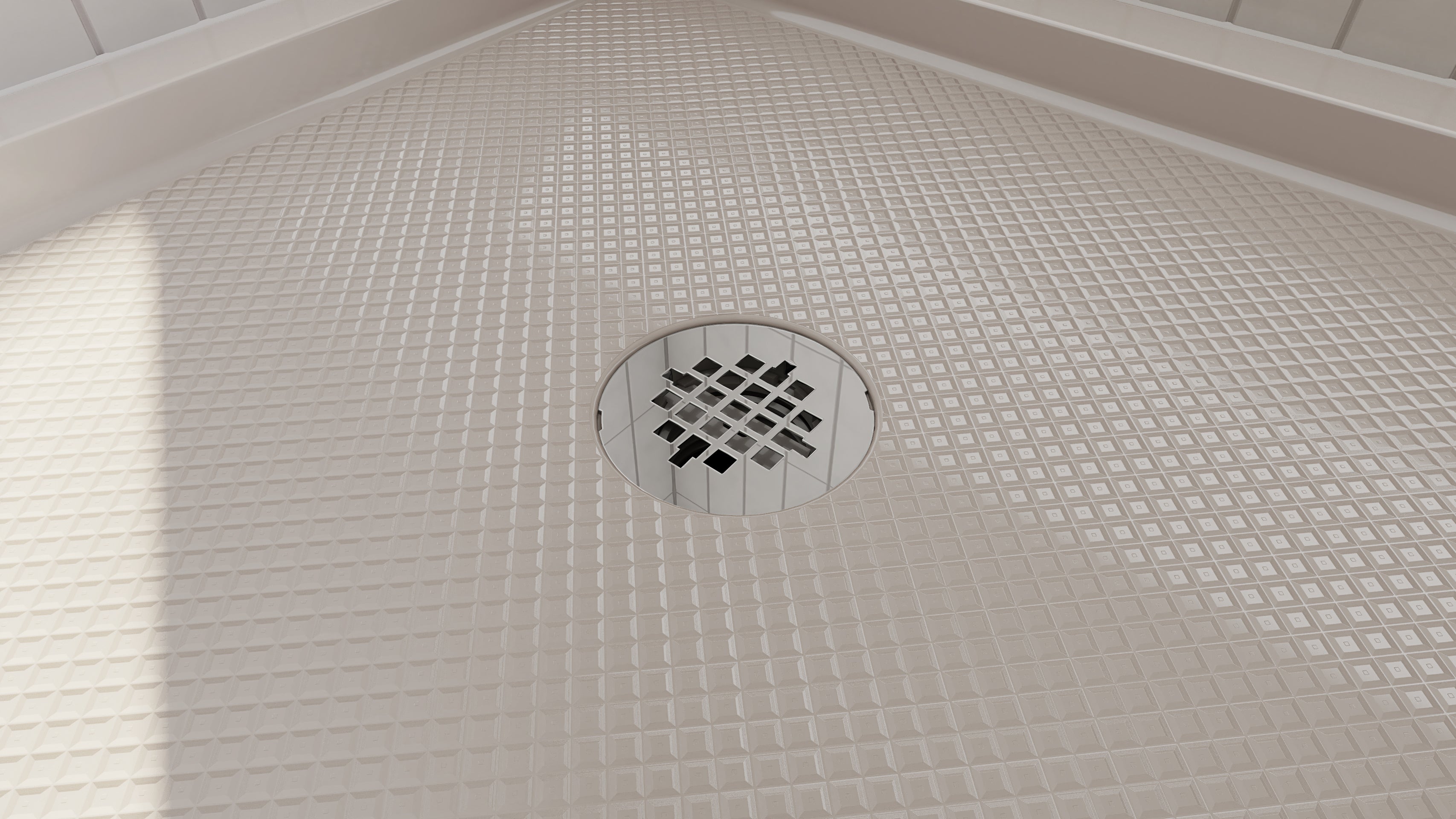 DreamLine SlimLine 36" D x 36" W x 2 3/4" H Alcove Shower Base & 2" Center Round Drain