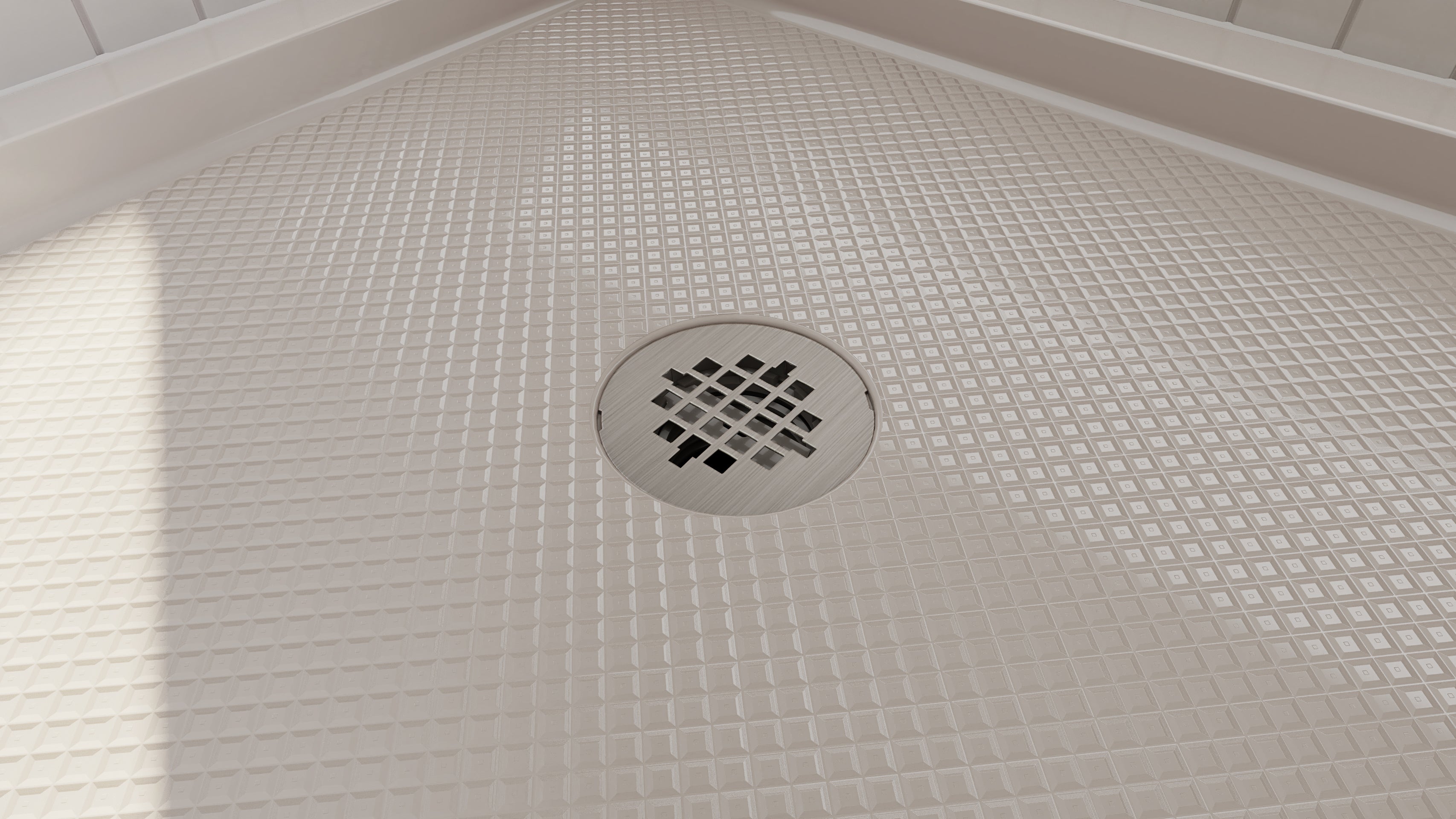 DreamLine SlimLine 36" D x 36" W x 2 3/4" H Alcove Shower Base & 2" Center Round Drain