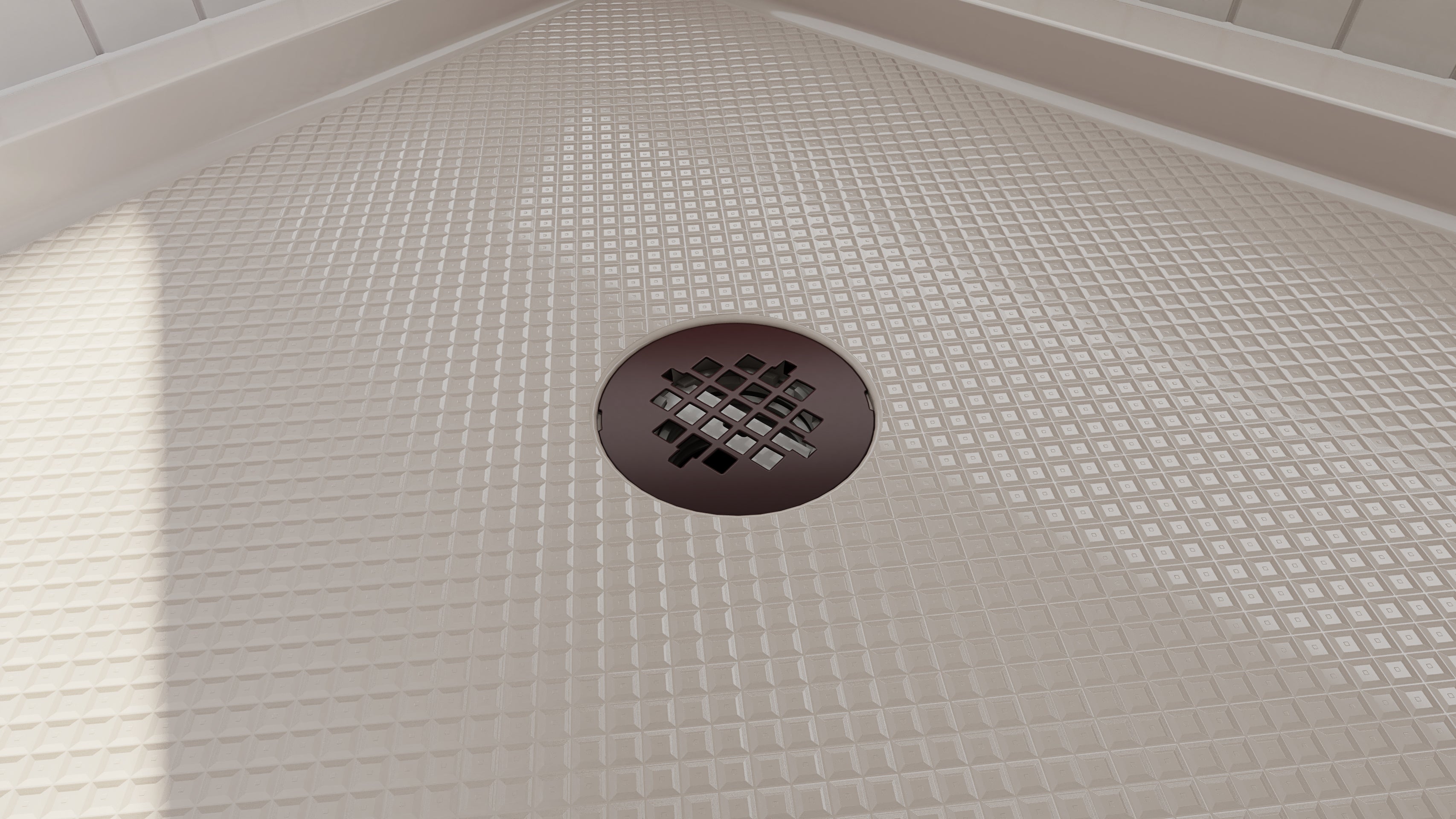 DreamLine SlimLine 36" D x 36" W x 2 3/4" H Alcove Shower Base & 2" Center Round Drain