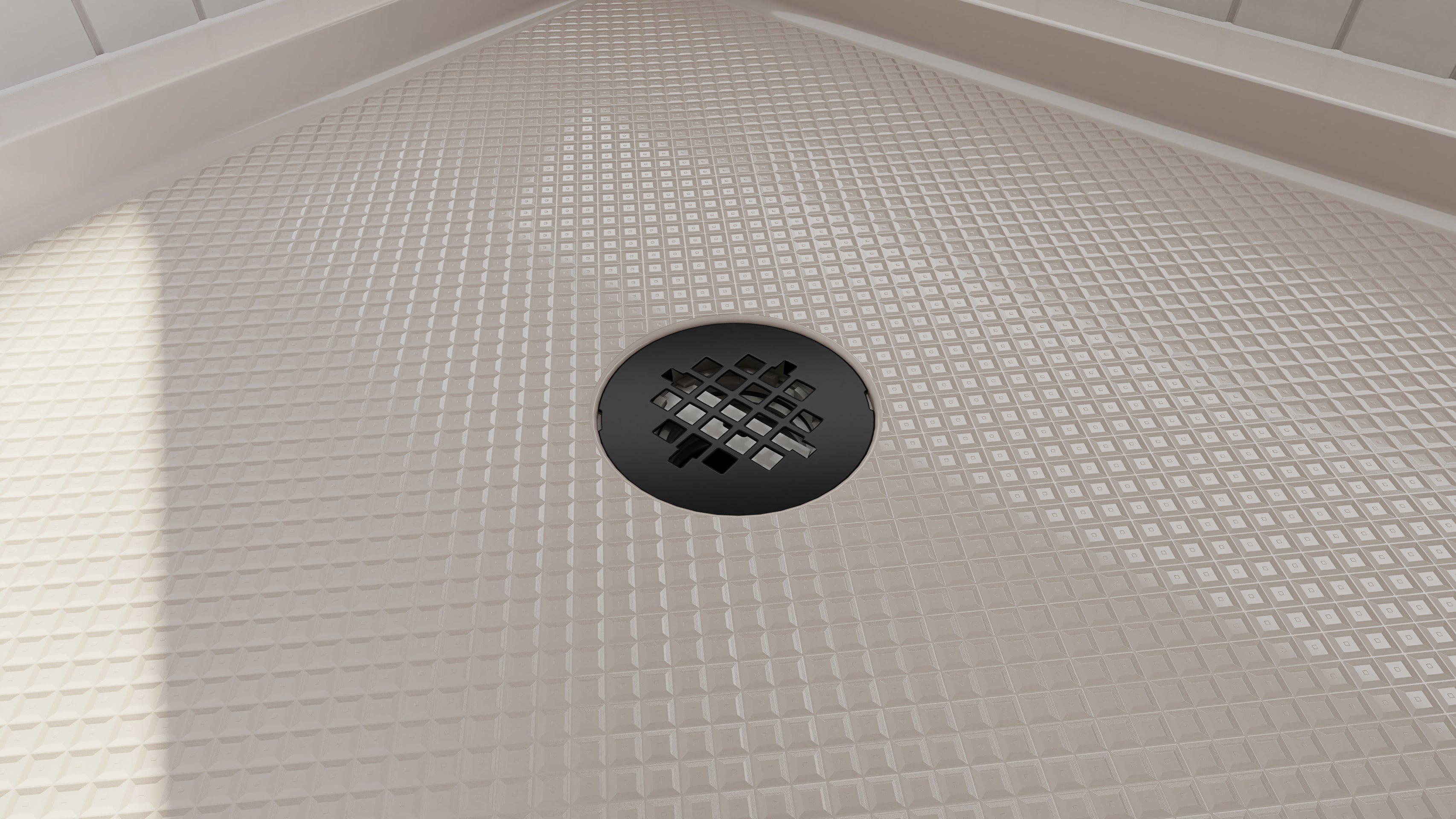 DreamLine SlimLine 36" D x 36" W x 2 3/4" H Alcove Shower Base & 2" Center Round Drain