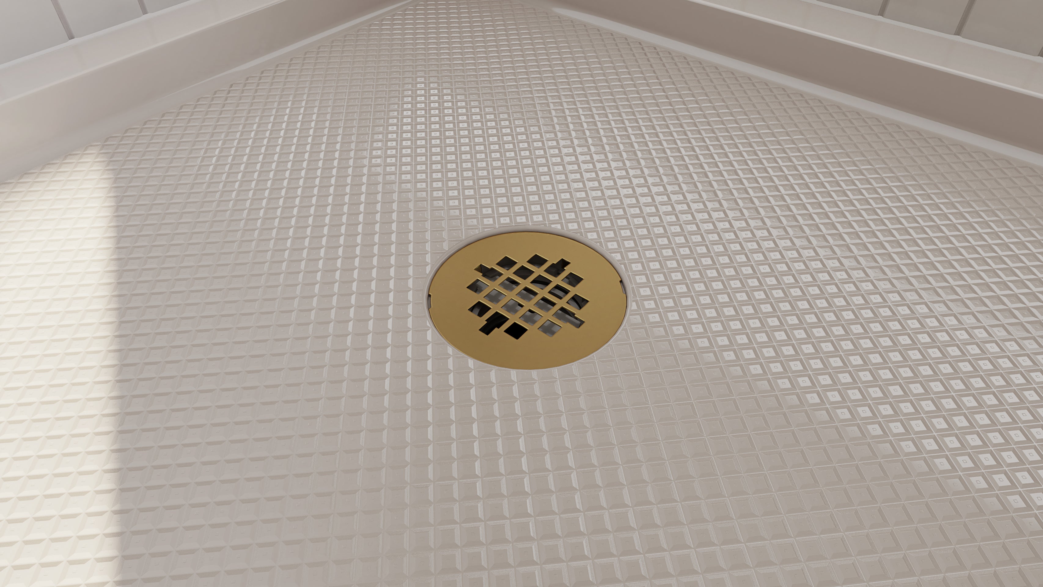 DreamLine SlimLine 36" D x 36" W x 2 3/4" H Alcove Shower Base & 2" Center Round Drain