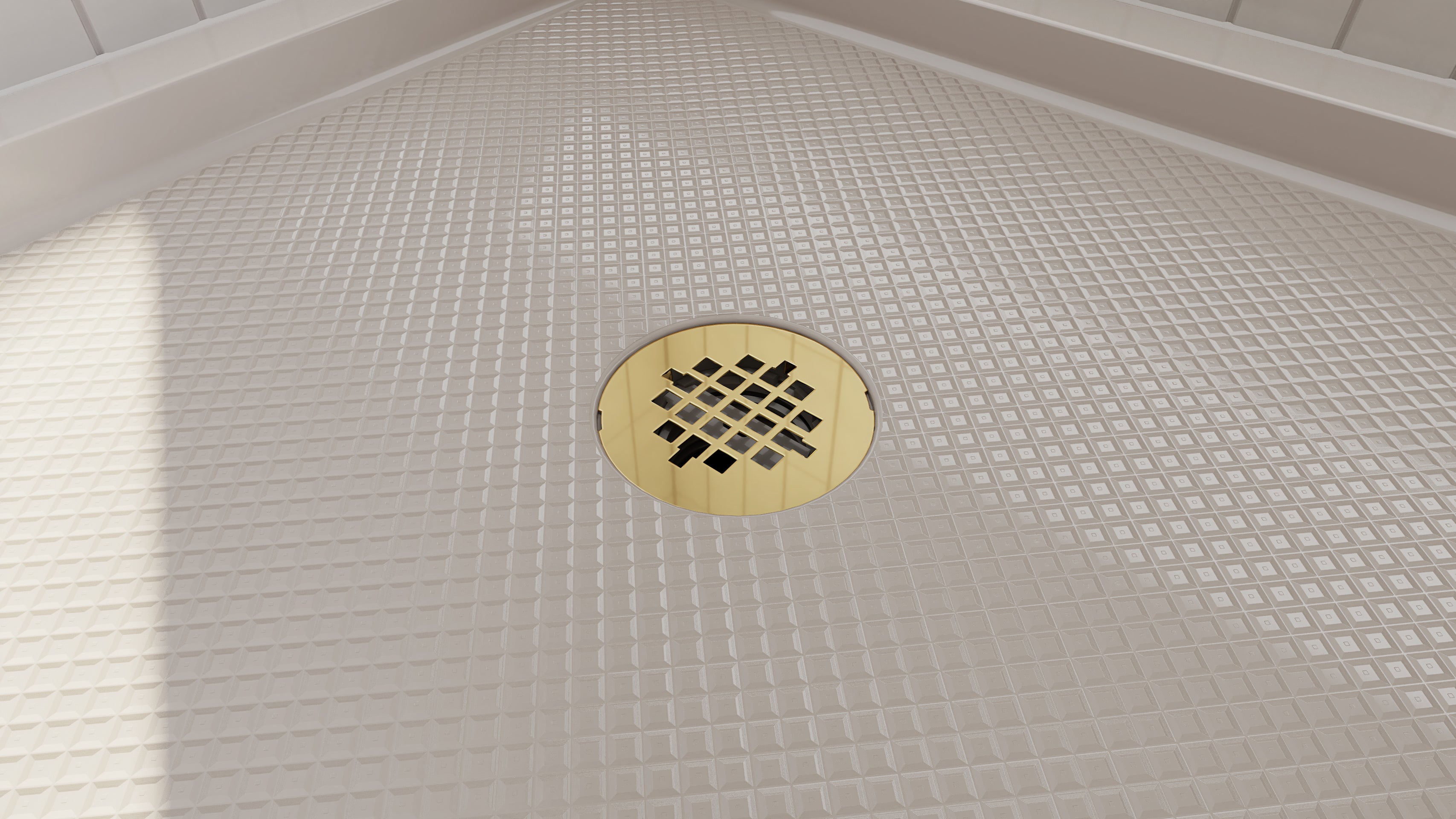 DreamLine SlimLine 36" D x 36" W x 2 3/4" H Alcove Shower Base & 2" Center Round Drain