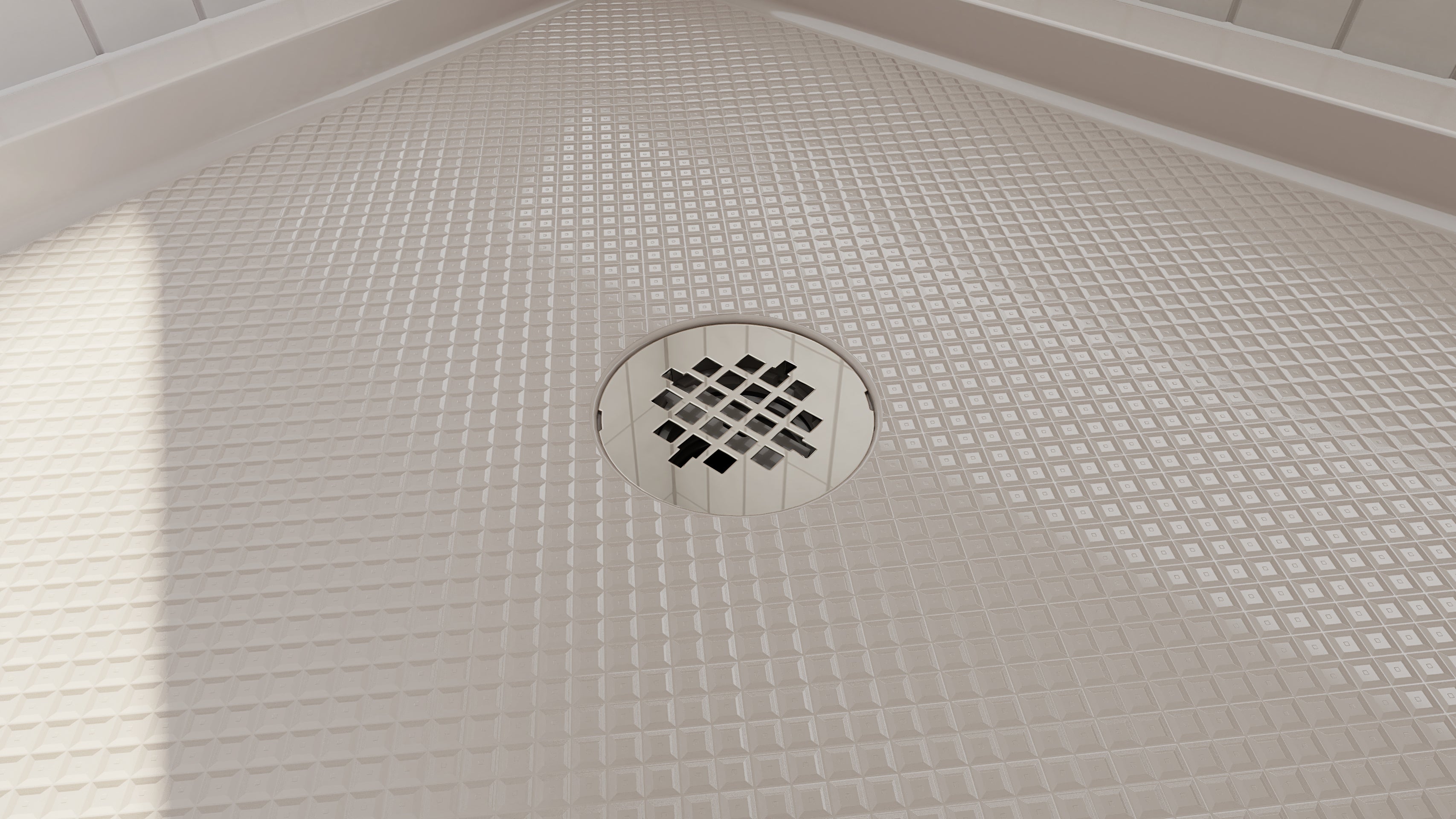 DreamLine SlimLine 36" D x 36" W x 2 3/4" H Alcove Shower Base & 2" Center Round Drain