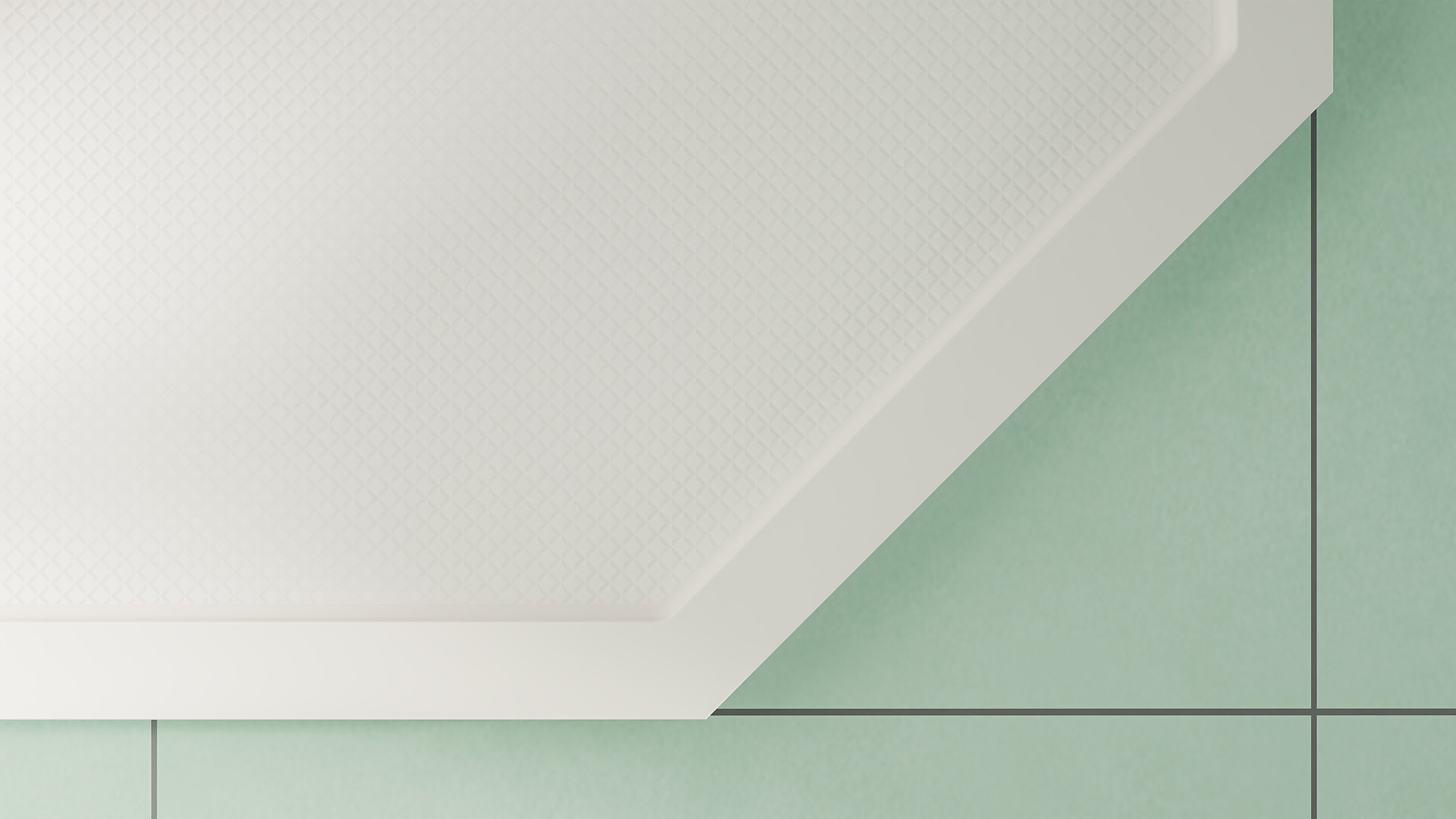 DreamLine SlimLine 36" D x 36" W x 2 3/4" H Neo-Angle Shower Base & 2" Corner Round Drain