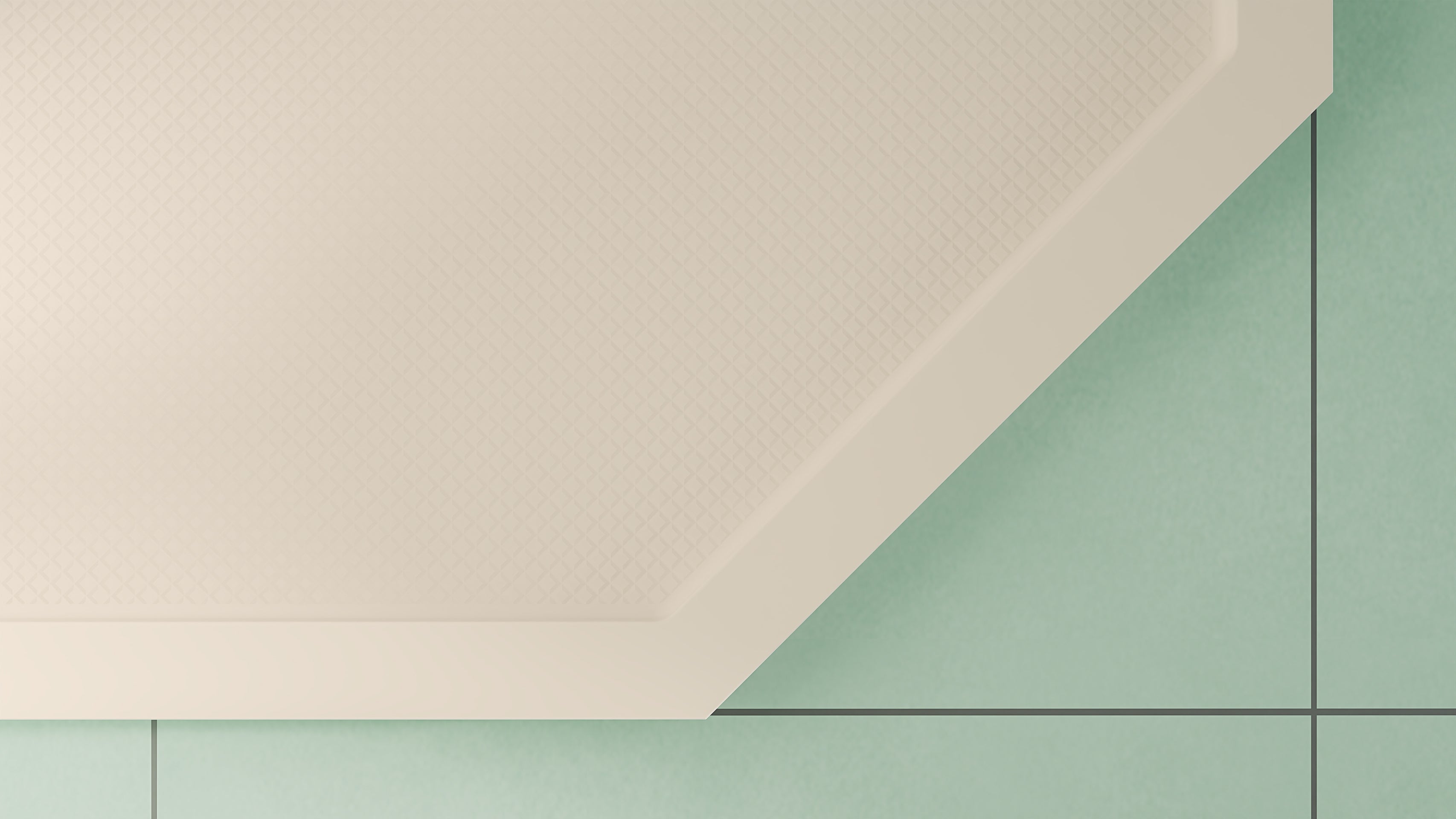 DreamLine SlimLine 36" D x 36" W x 2 3/4" H Neo-Angle Shower Base & 2" Corner Round Drain