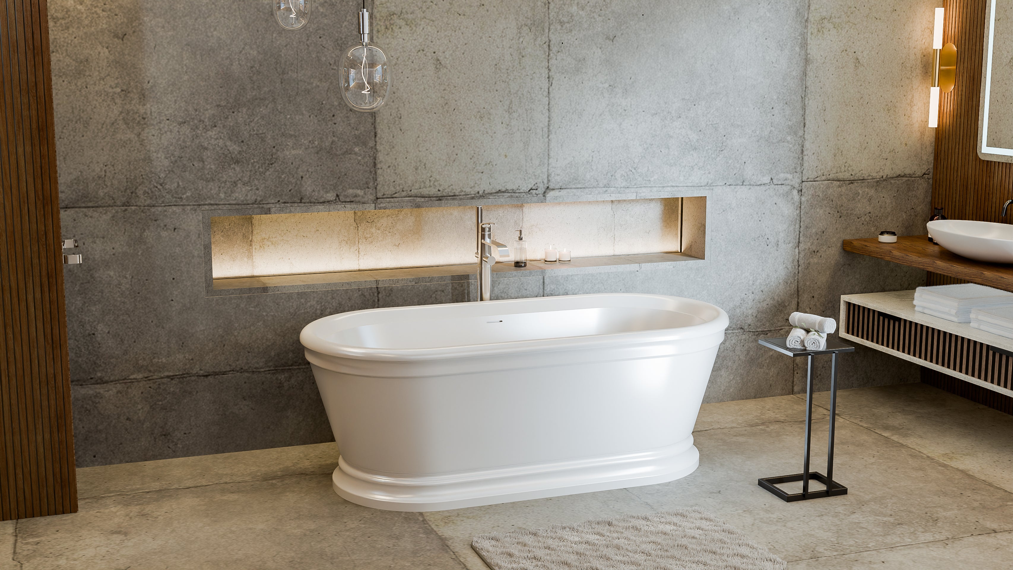 Abbey 66-3/4  x 31-1/2 x 23-7/8 Bathtub