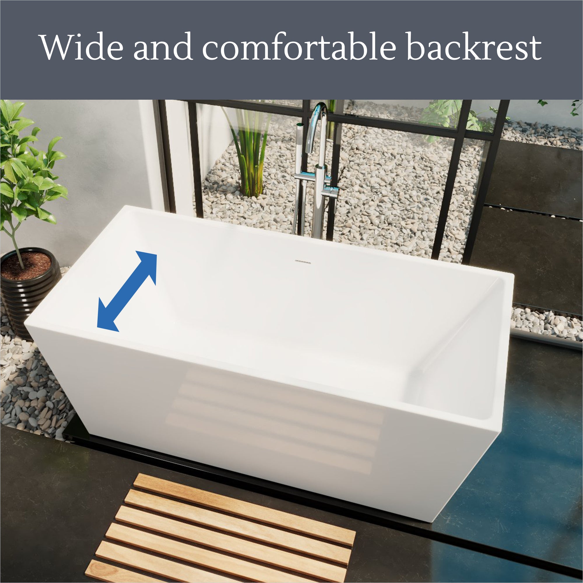 Allure 66-7/8 x 31-1/2 x 22-7/8 Freestanding Tub