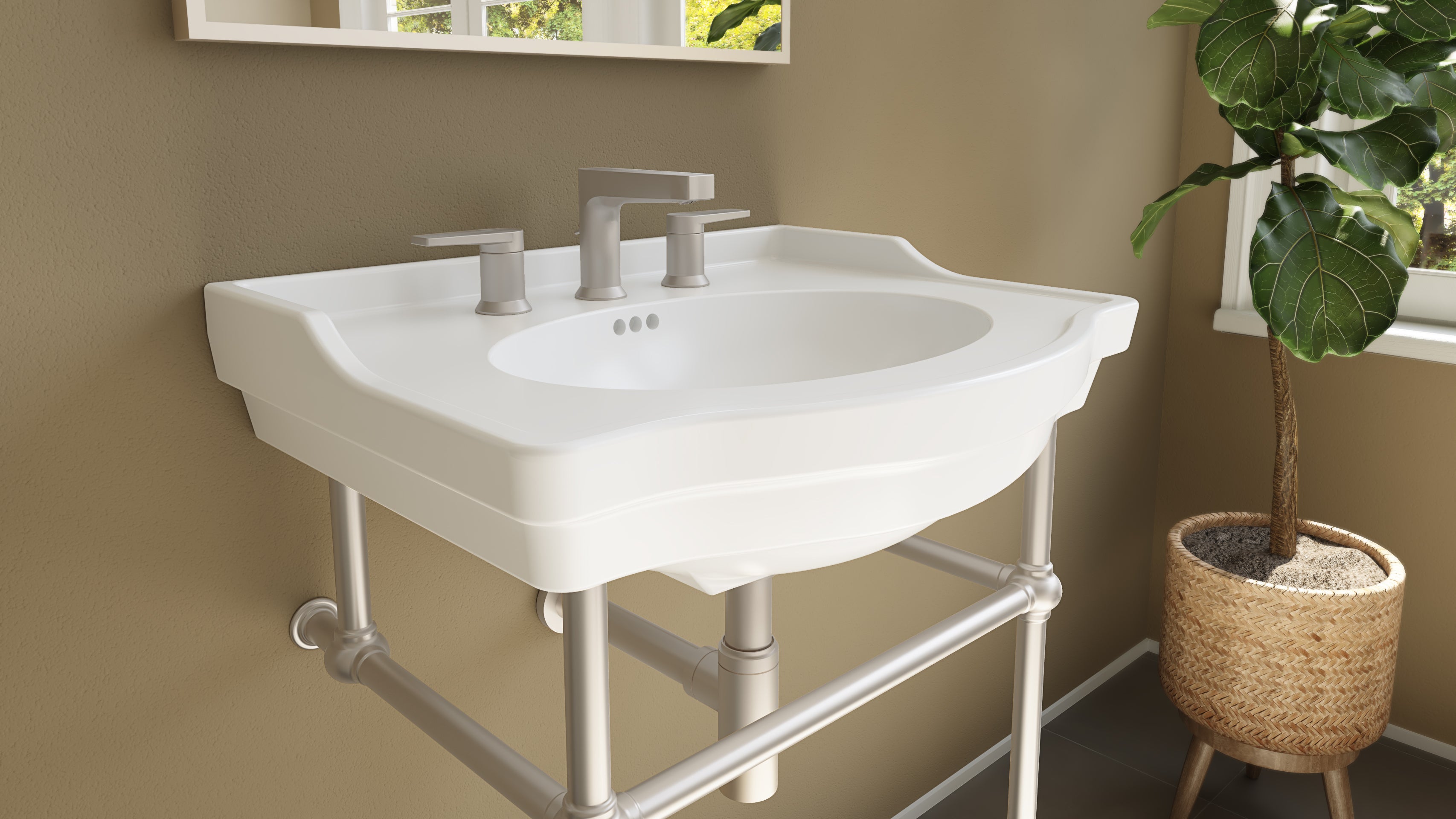 Prism 24 Inch Vitreous China Console Sink