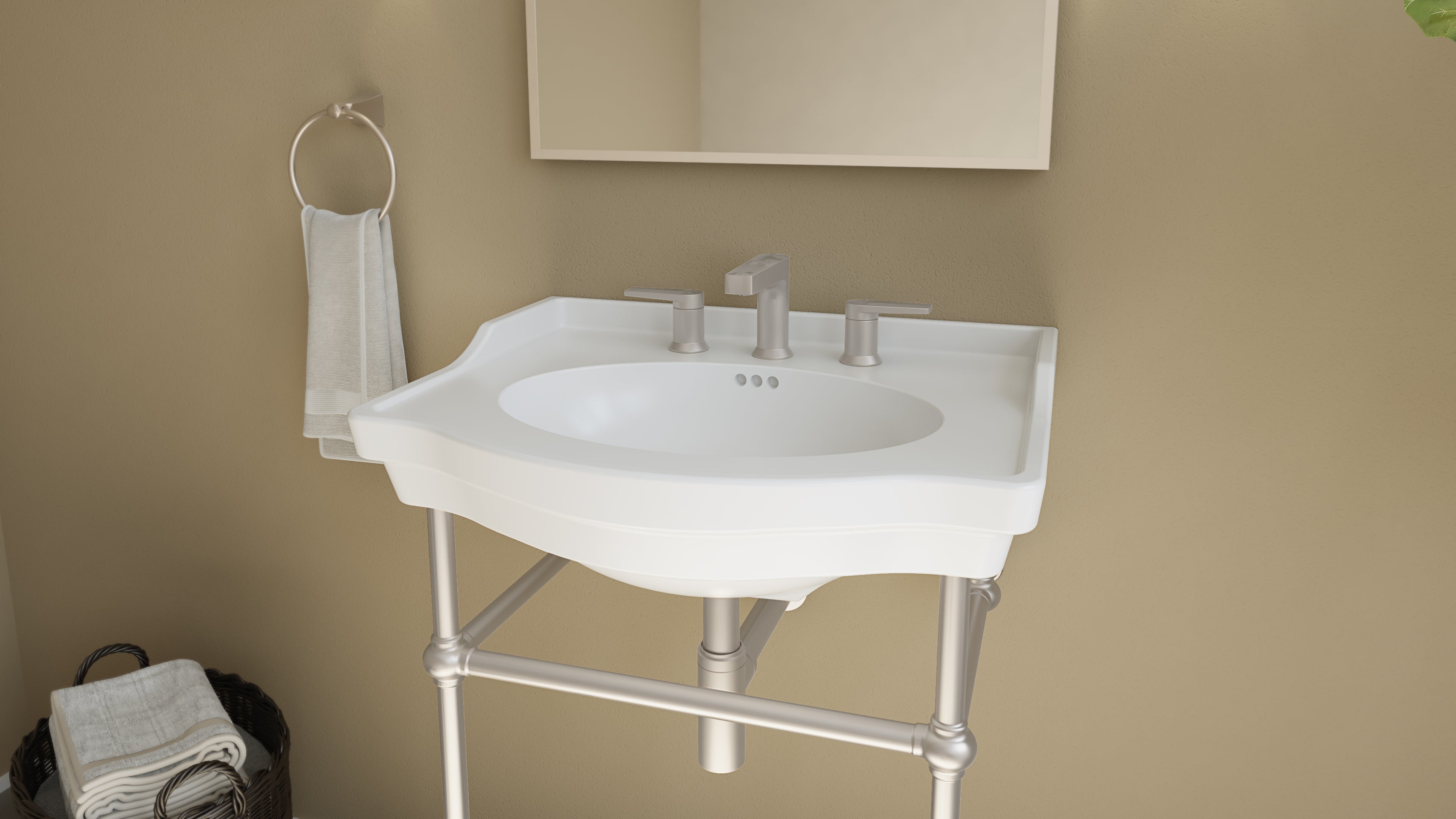 Prism 24 Inch Vitreous China Console Sink