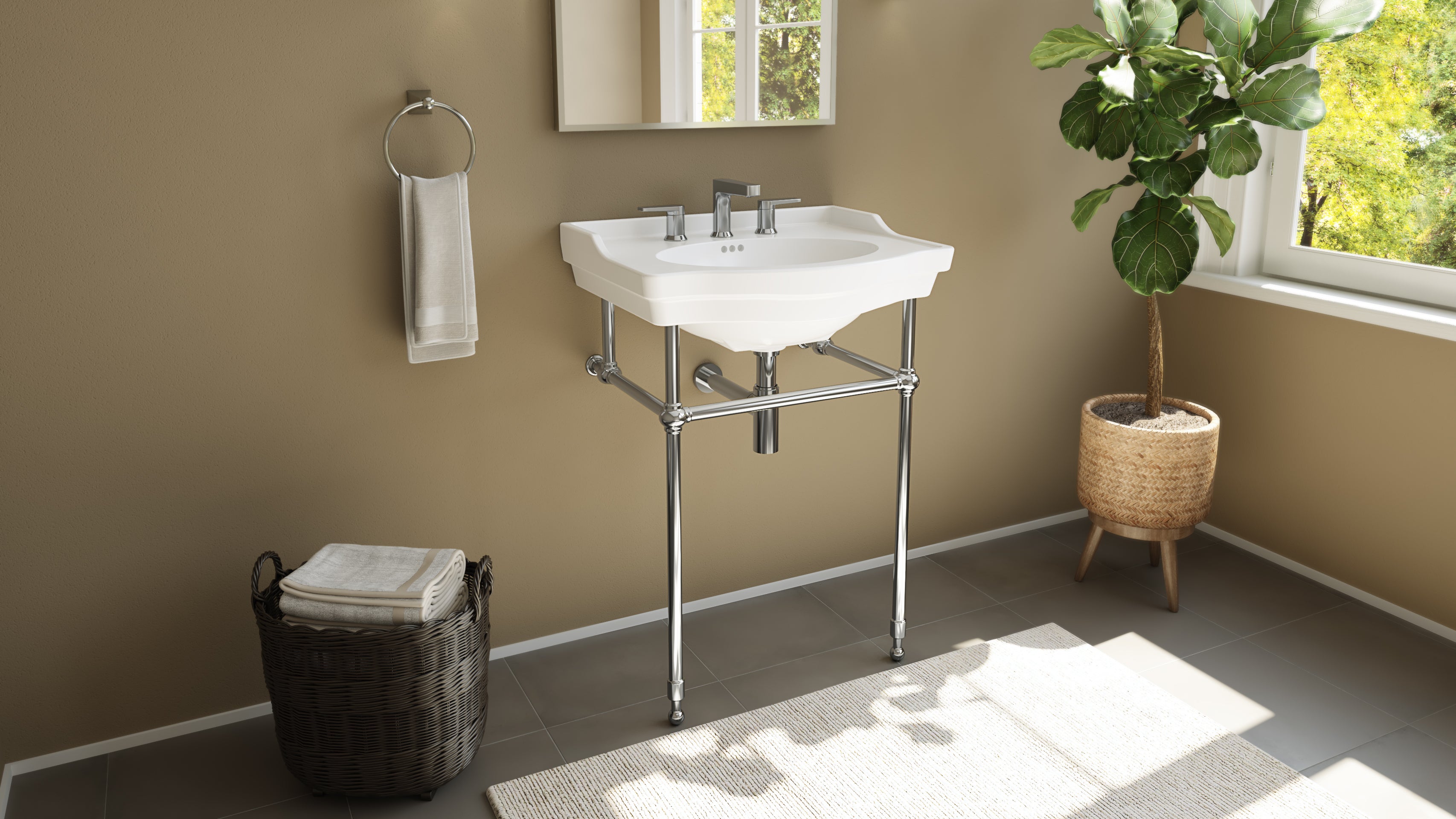 Prism 24 Inch Vitreous China Console Sink