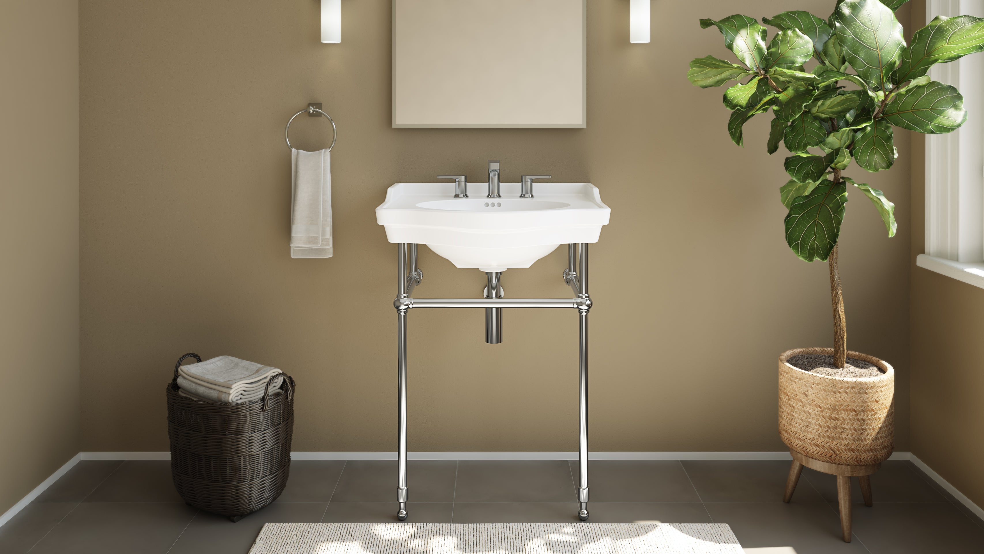 Prism 24 Inch Vitreous China Console Sink
