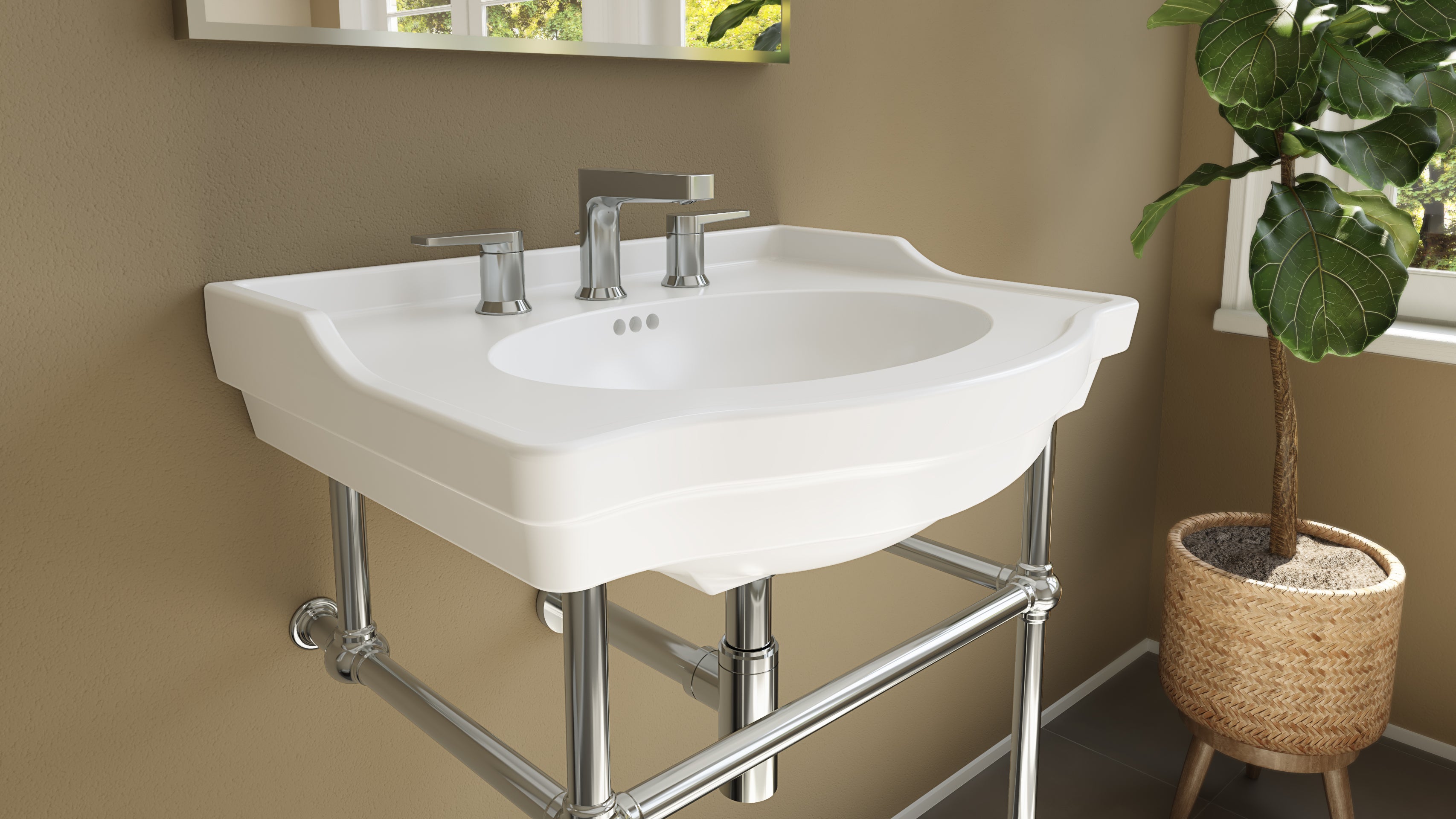 Prism 24 Inch Vitreous China Console Sink