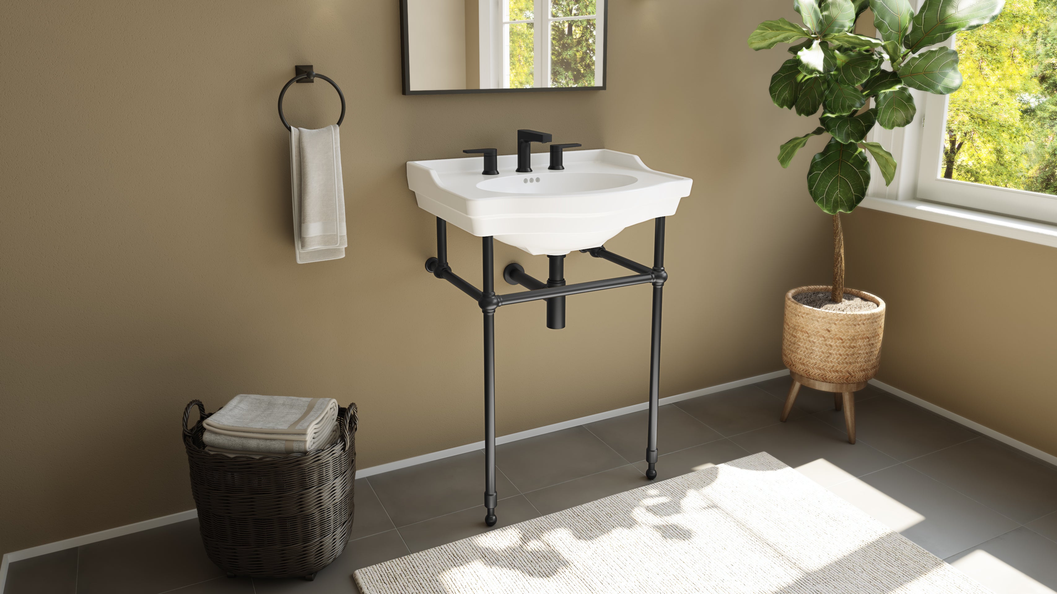 Prism 24 Inch Vitreous China Console Sink