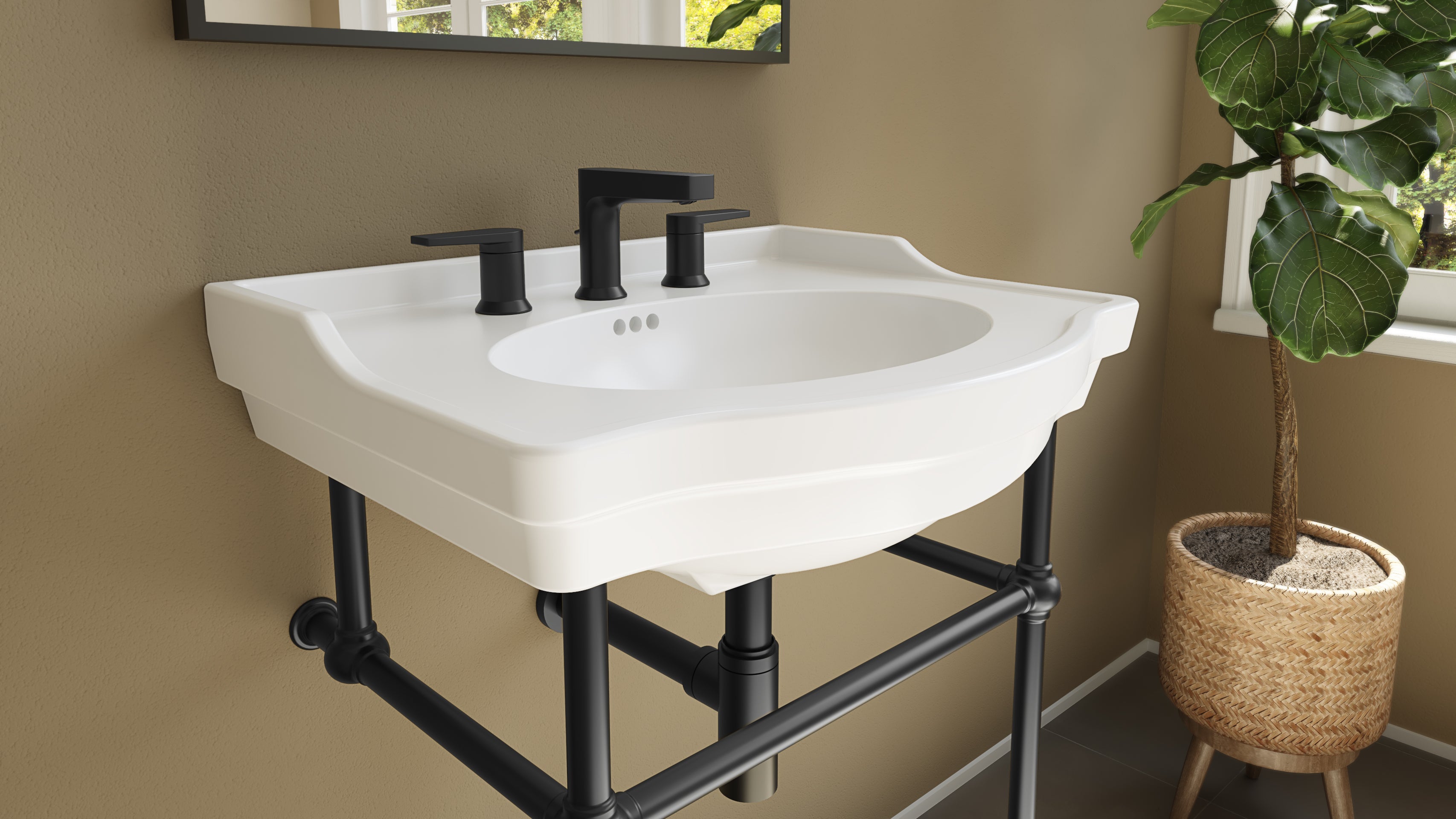 Prism 24 Inch Vitreous China Console Sink