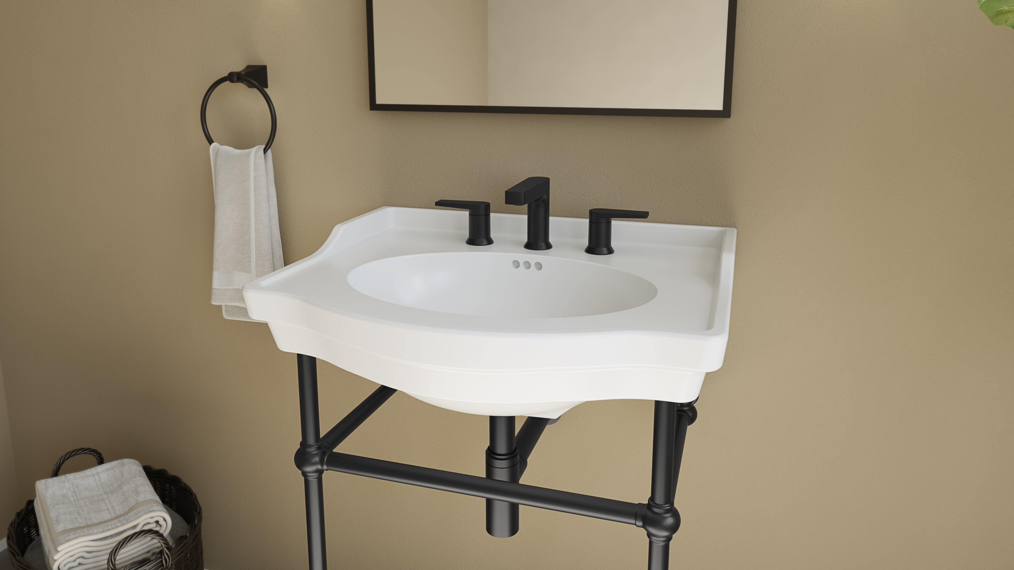 Prism 24 Inch Vitreous China Console Sink