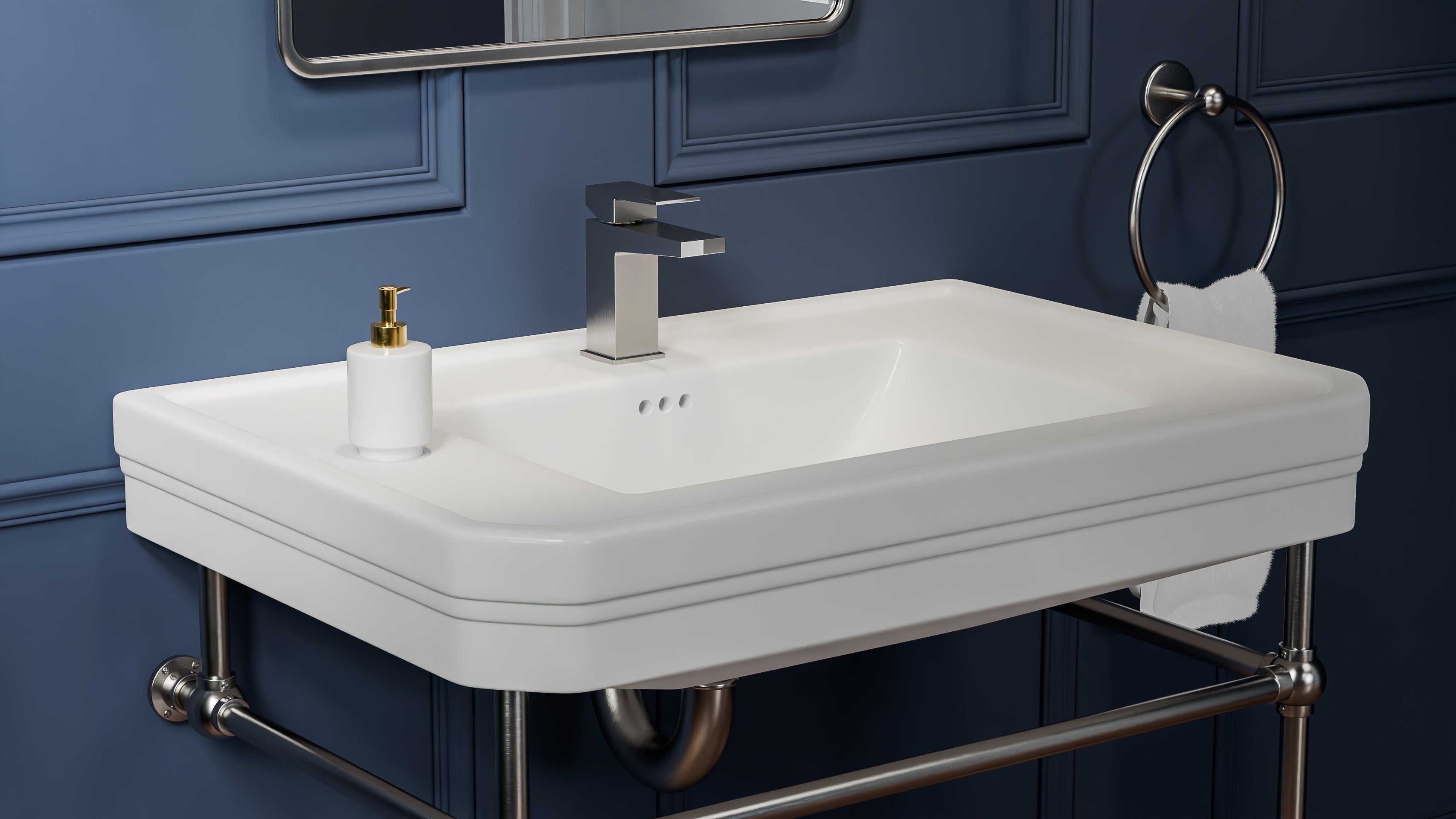 Valencia 31 Inch Vitreous China Console Sink