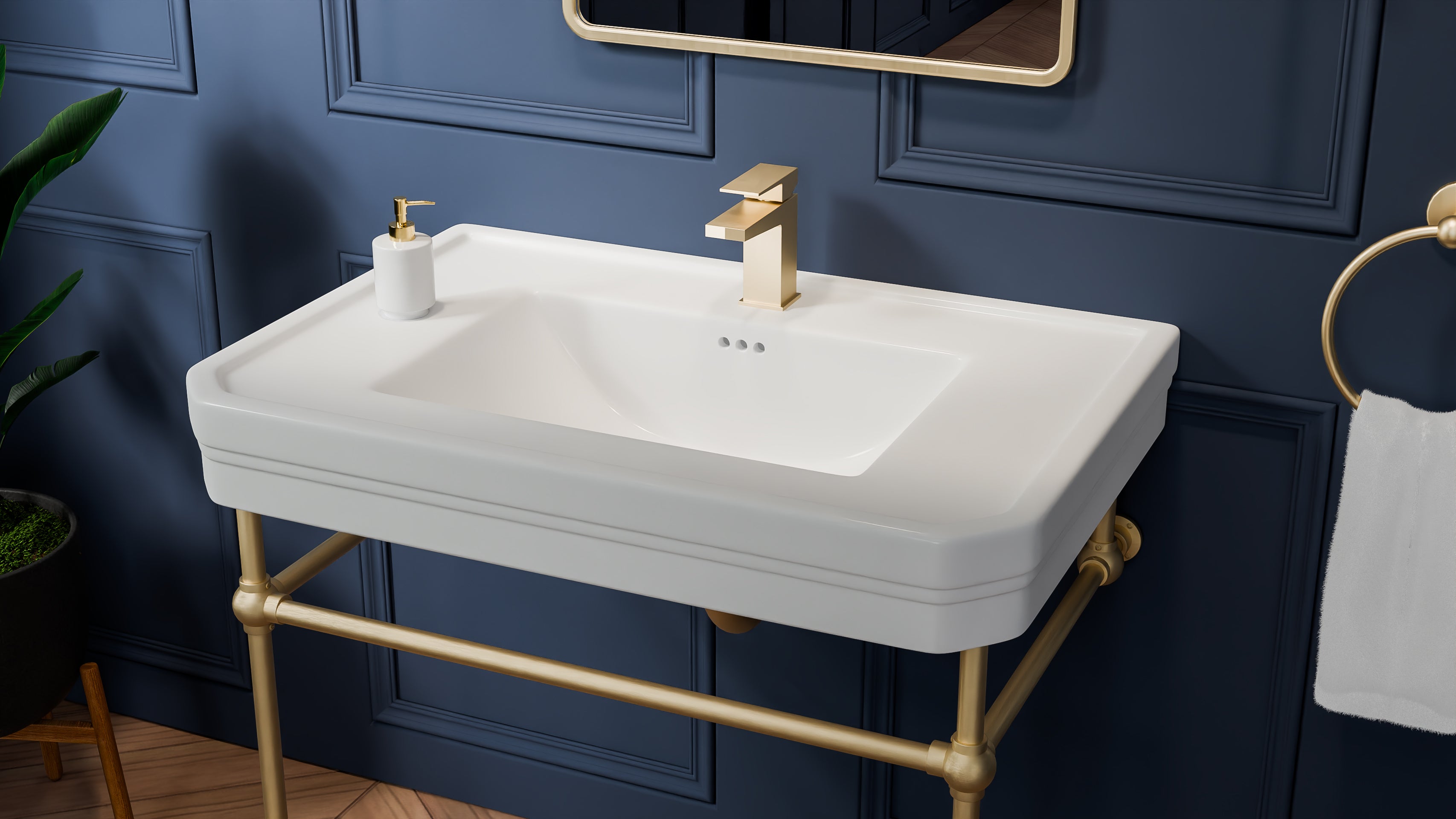 Valencia 31 Inch Vitreous China Console Sink