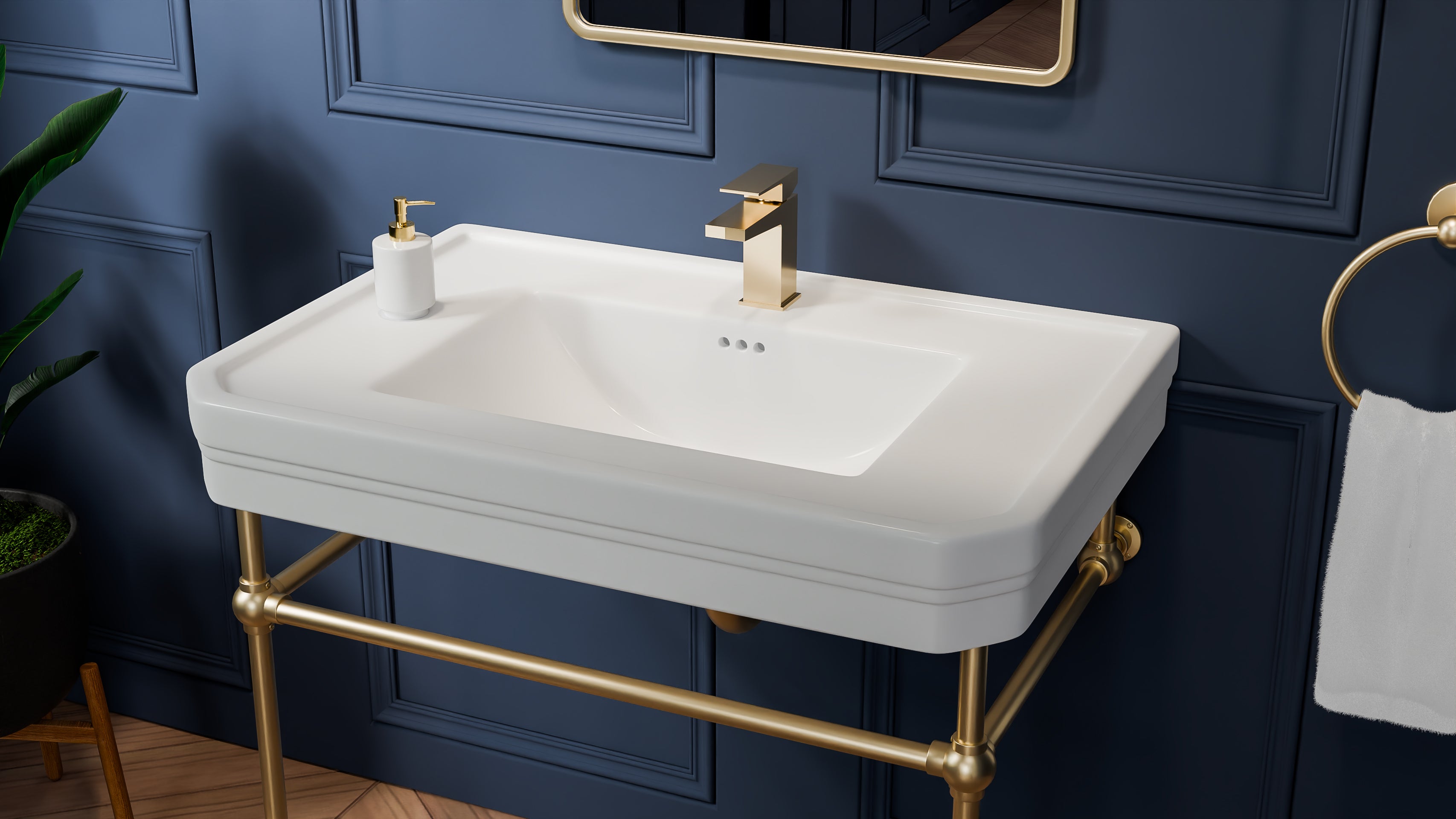 Valencia 31 Inch Vitreous China Console Sink