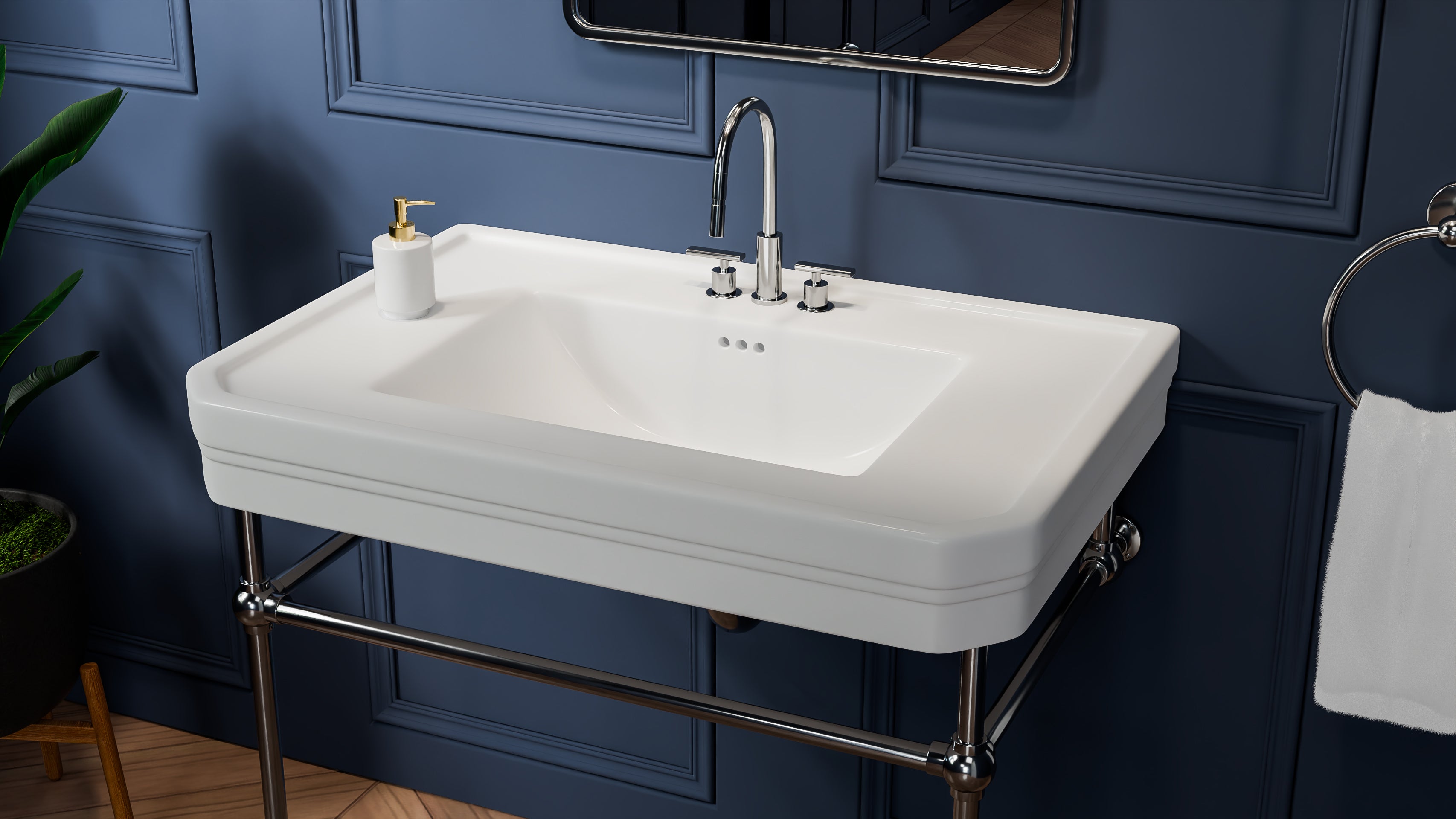 Valencia 31 Inch Vitreous China Console Sink