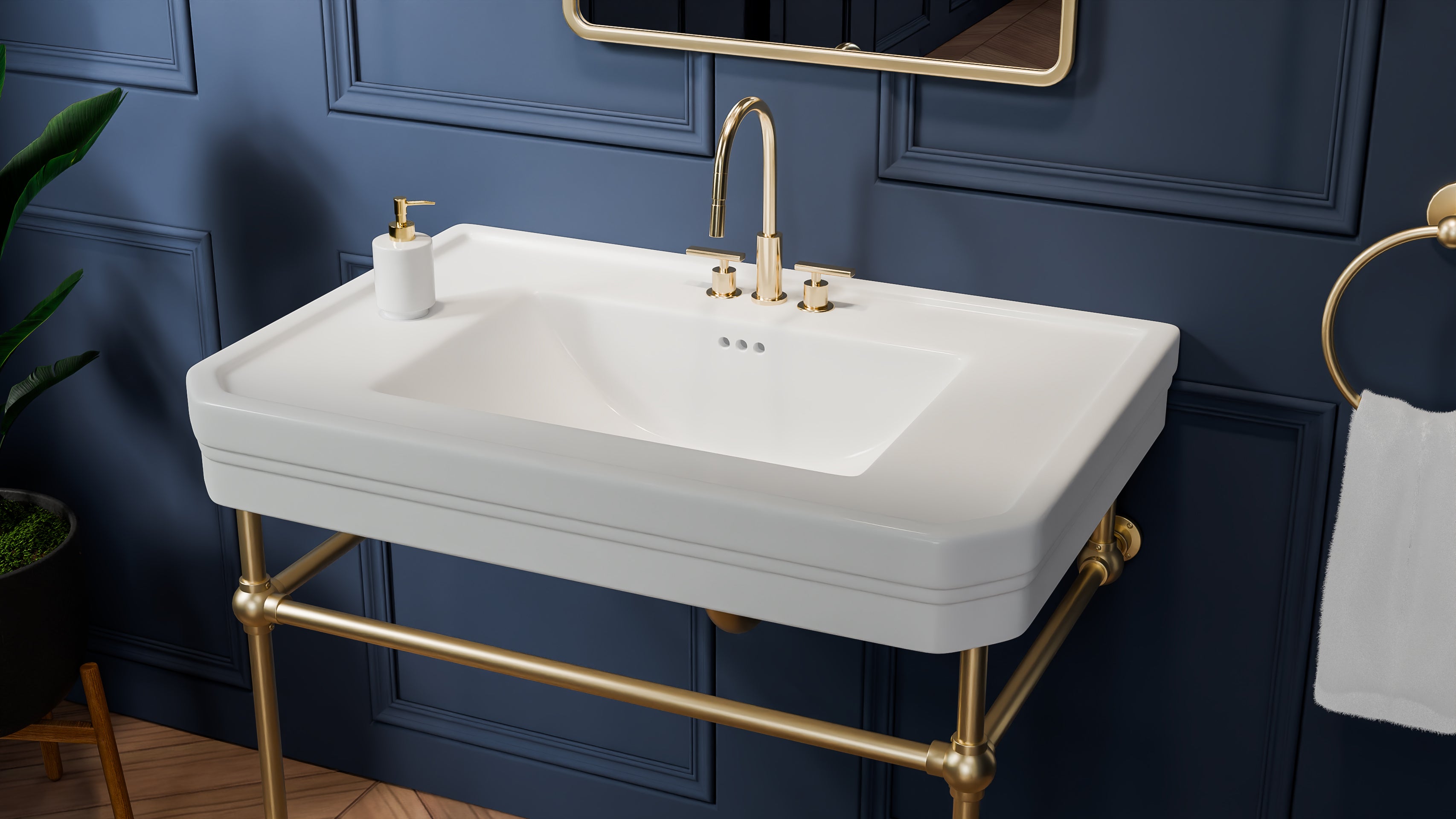 Valencia 31 Inch Vitreous China Console Sink