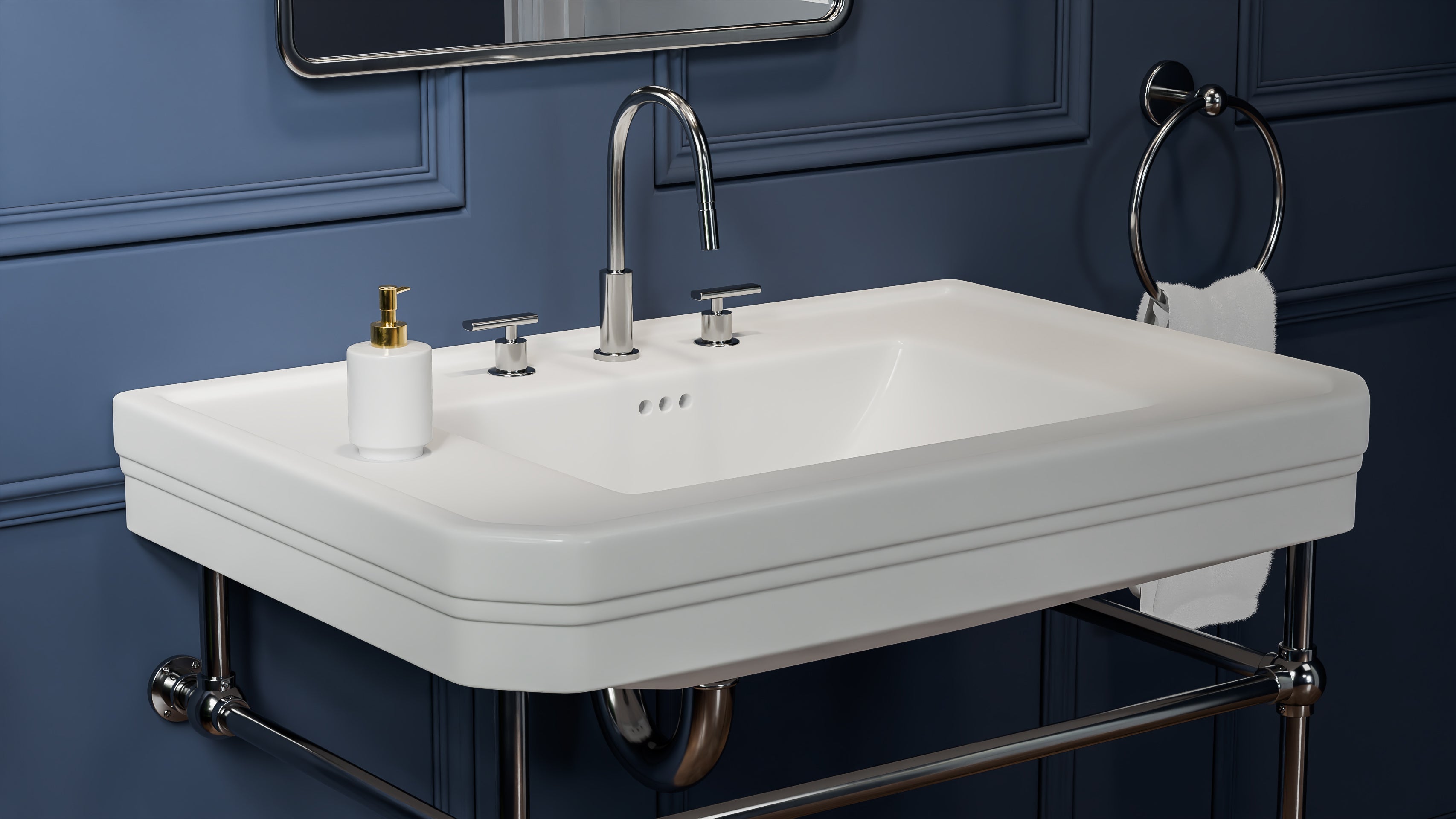 Valencia 31 Inch Vitreous China Console Sink