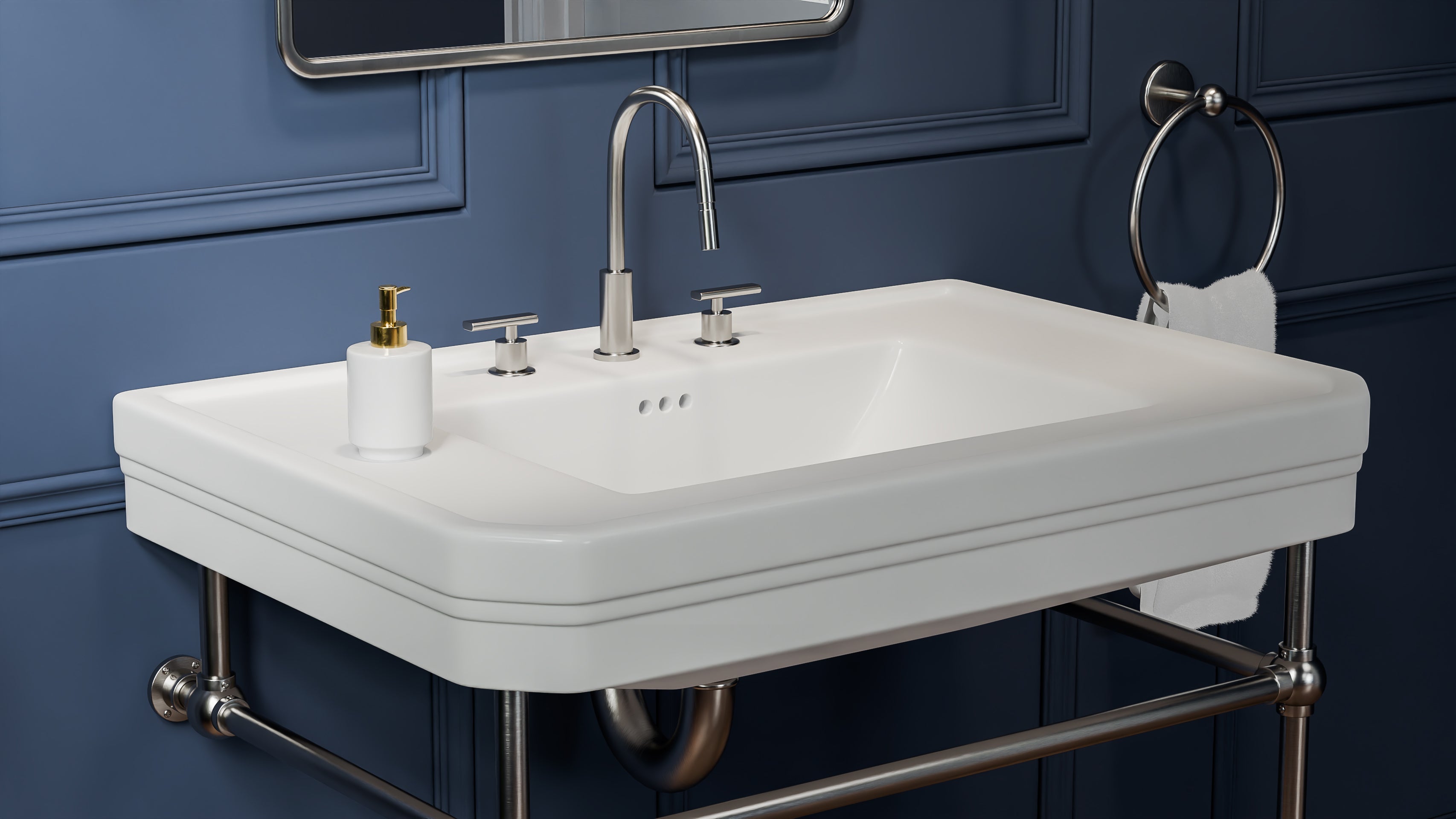 Valencia 31 Inch Vitreous China Console Sink