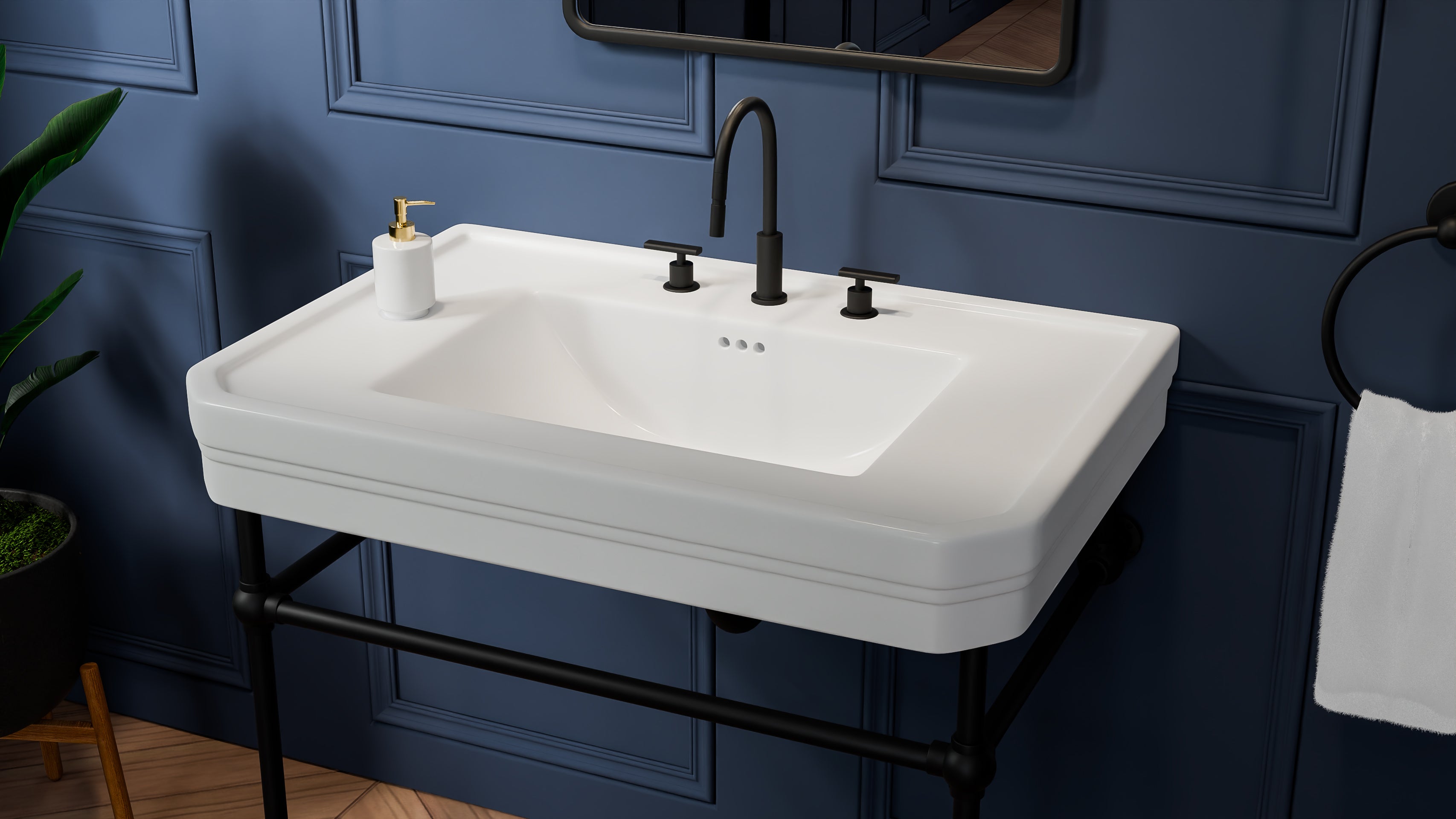 Valencia 31 Inch Vitreous China Console Sink
