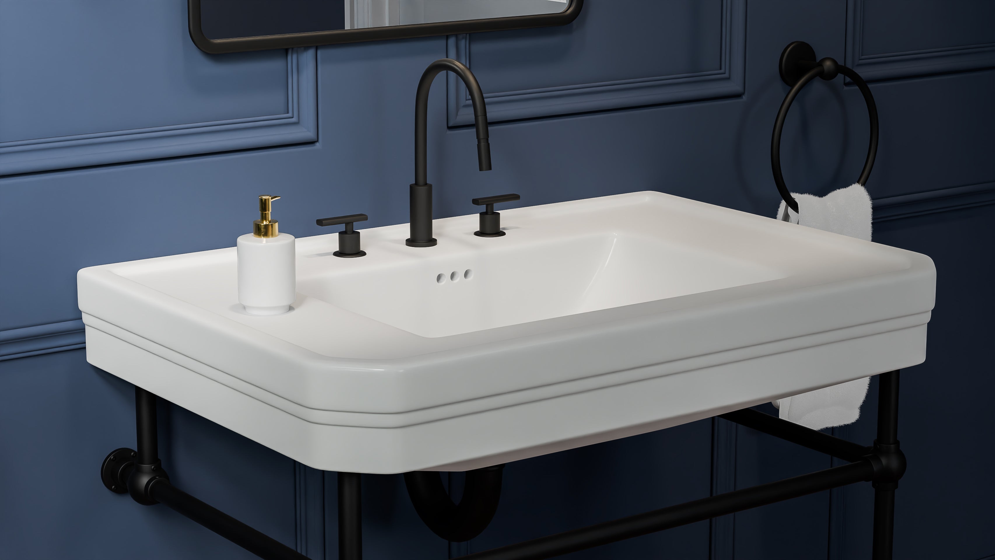 Valencia 31 Inch Vitreous China Console Sink