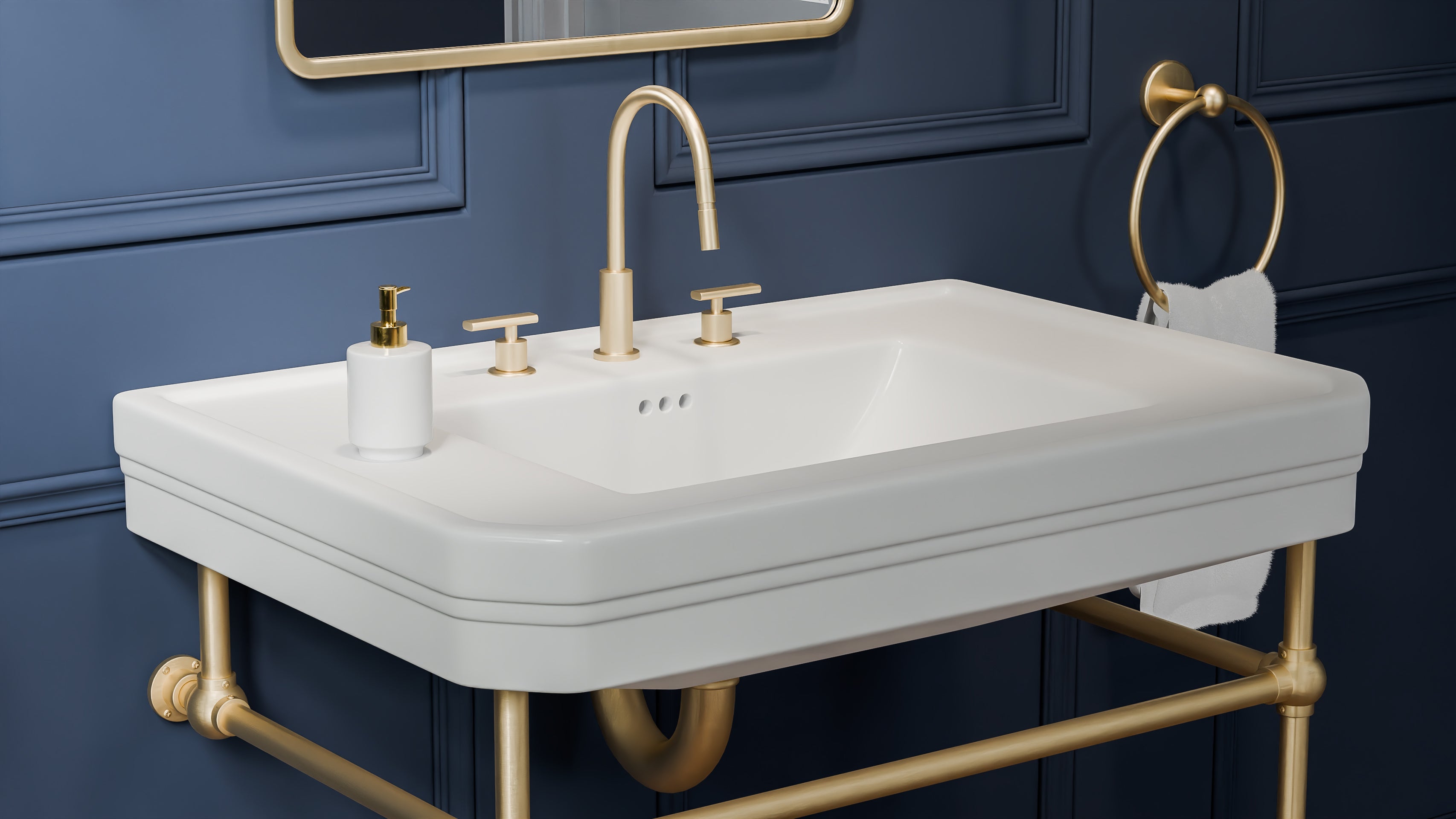 Valencia 31 Inch Vitreous China Console Sink