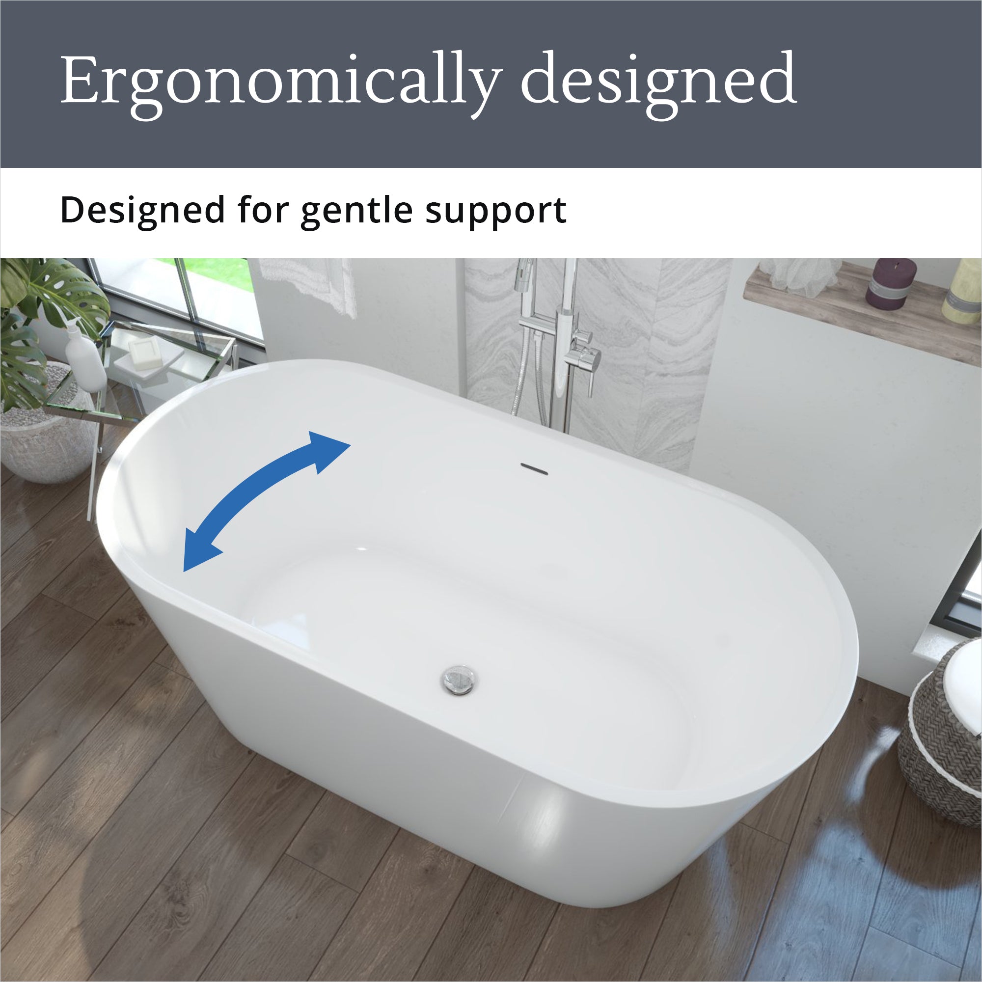 Enigma 67 x 31-1/2 x 22-7/8 Freestanding Tub