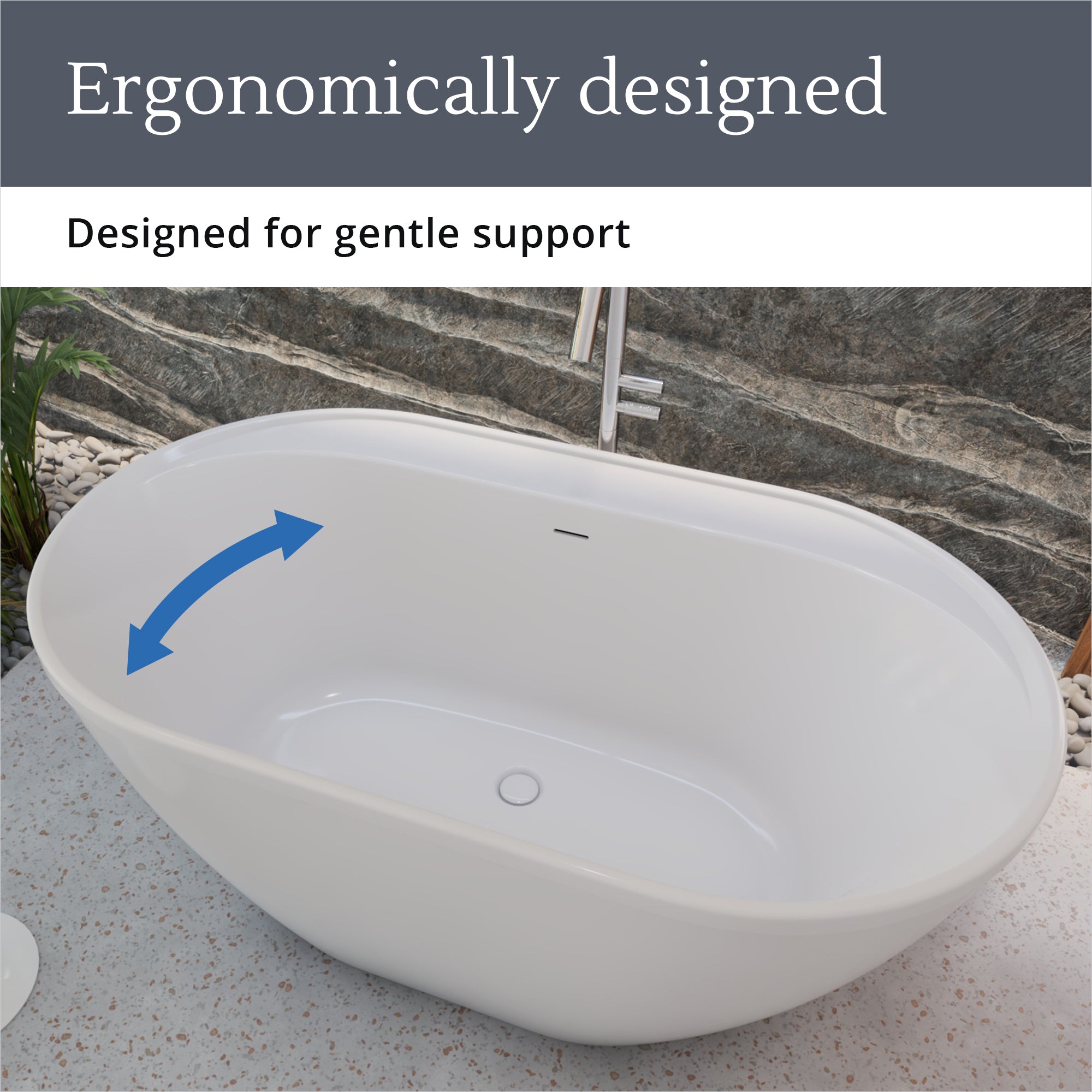Essence 60-1/4 x 34-1/4 x 23-5/8 Freestanding Tub