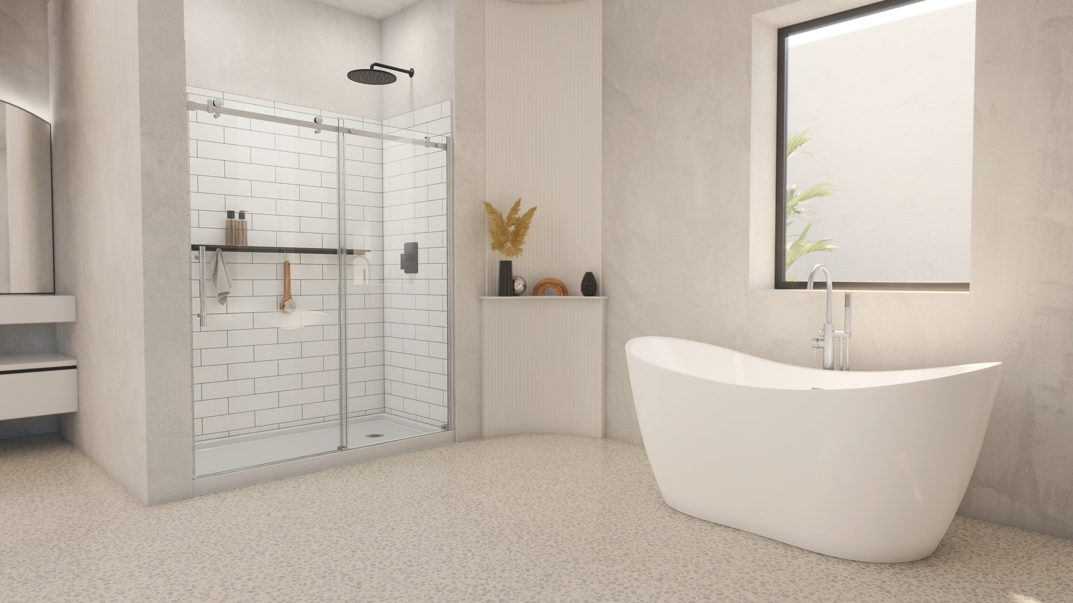 DreamLine Luna 54-58" W Shower Door