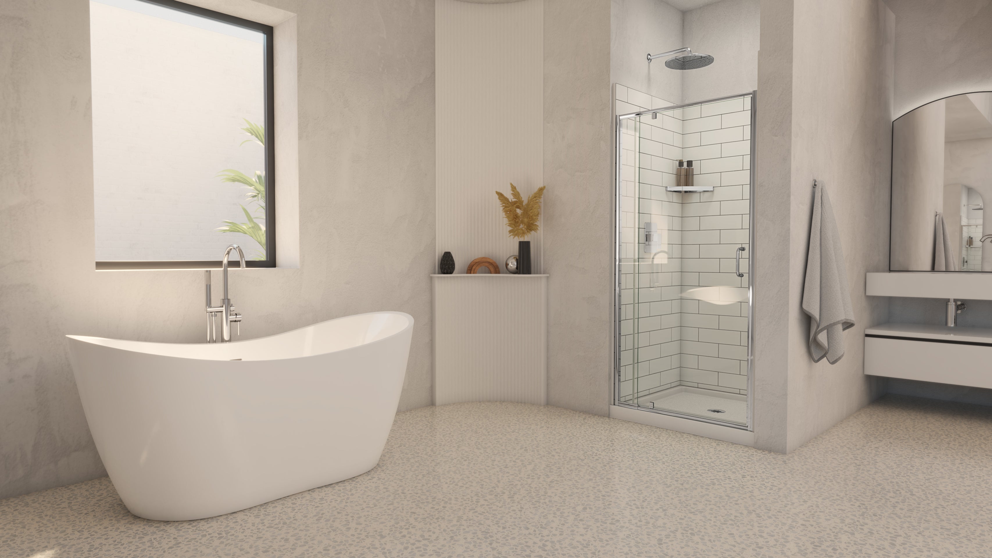Utile 3636 Alcove Shower Kit Metro Tux