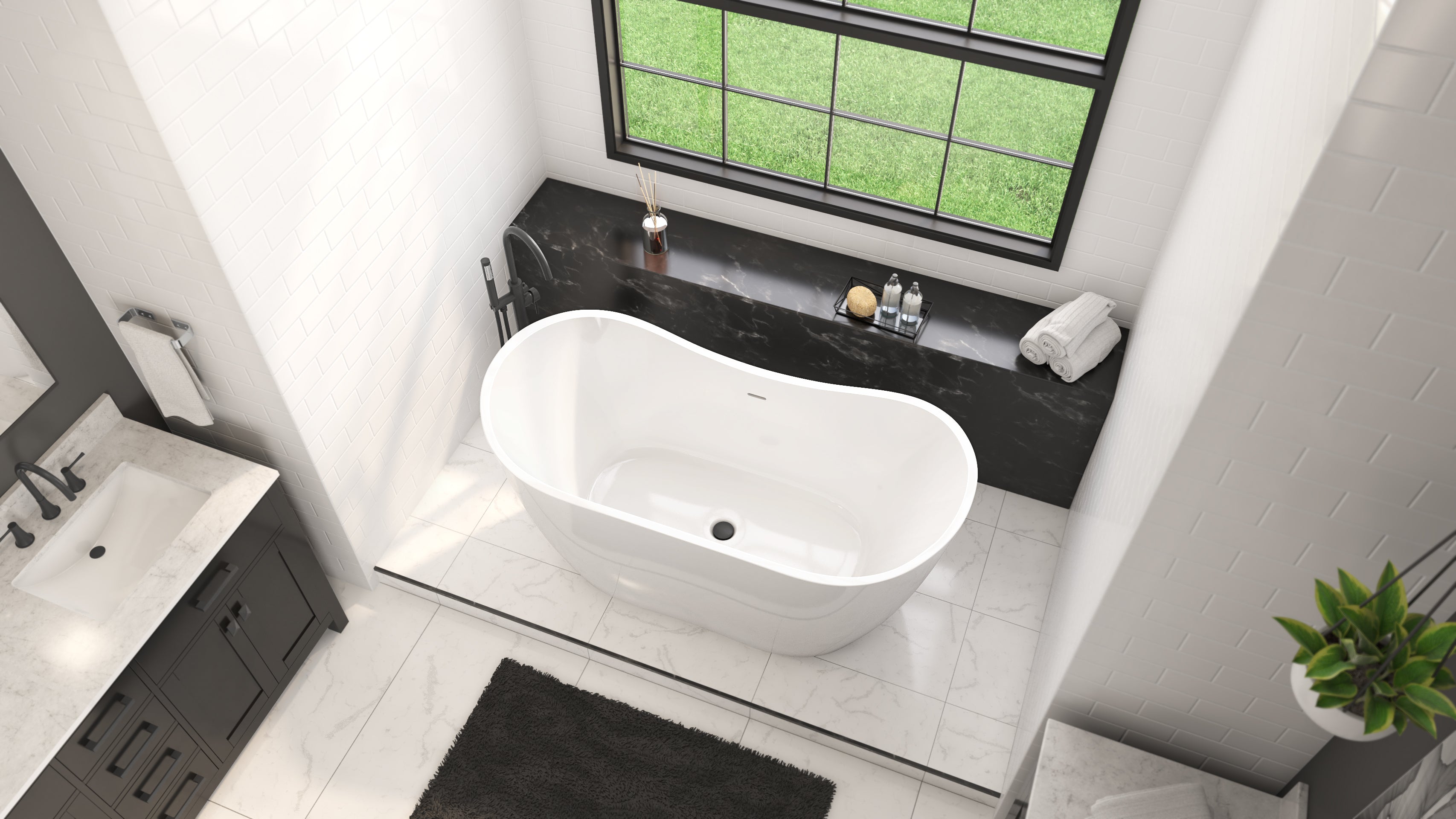 Luna 71 x 29 FS Tub Drain