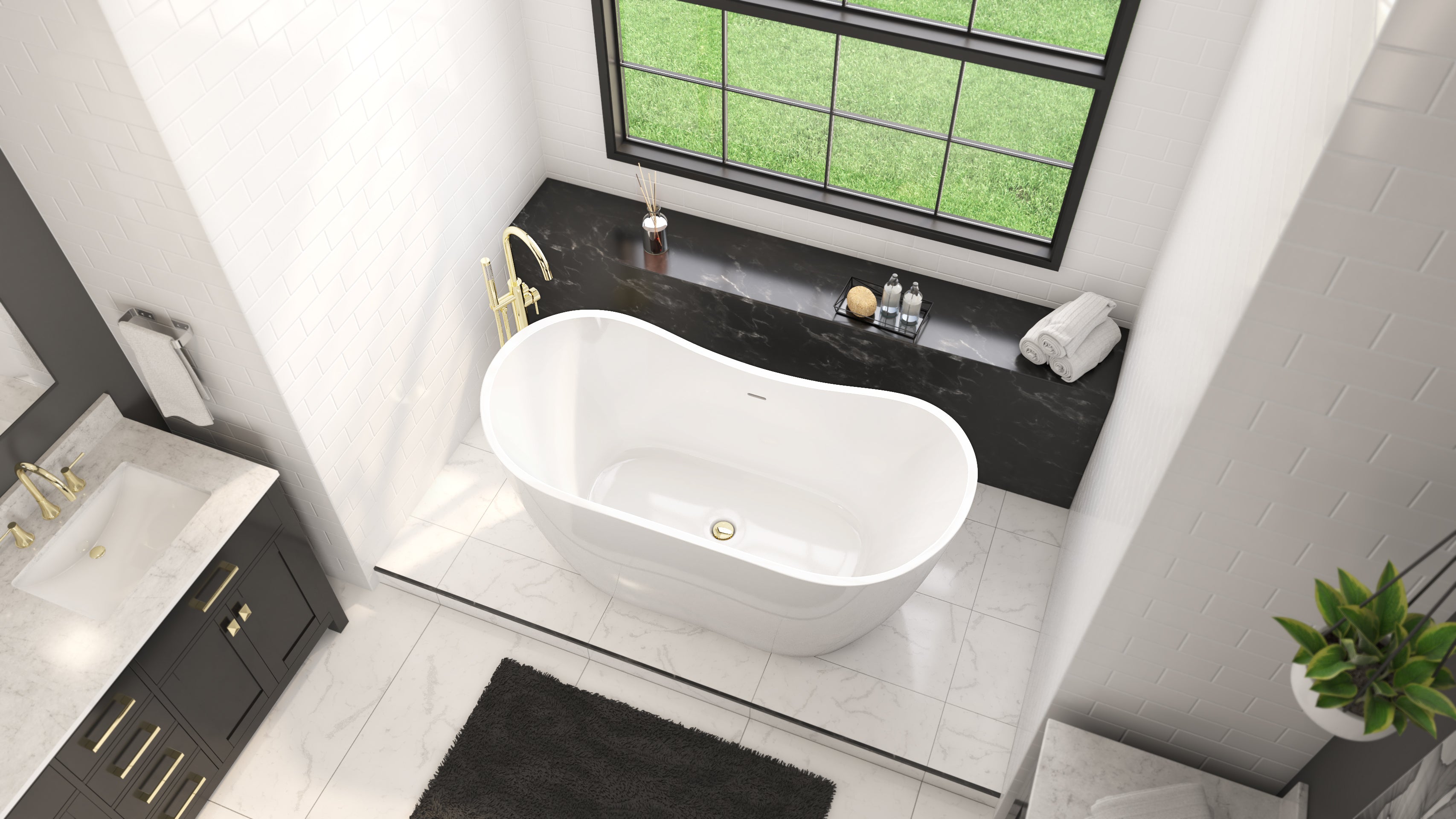Luna 63 x 28 FS Tub Drain