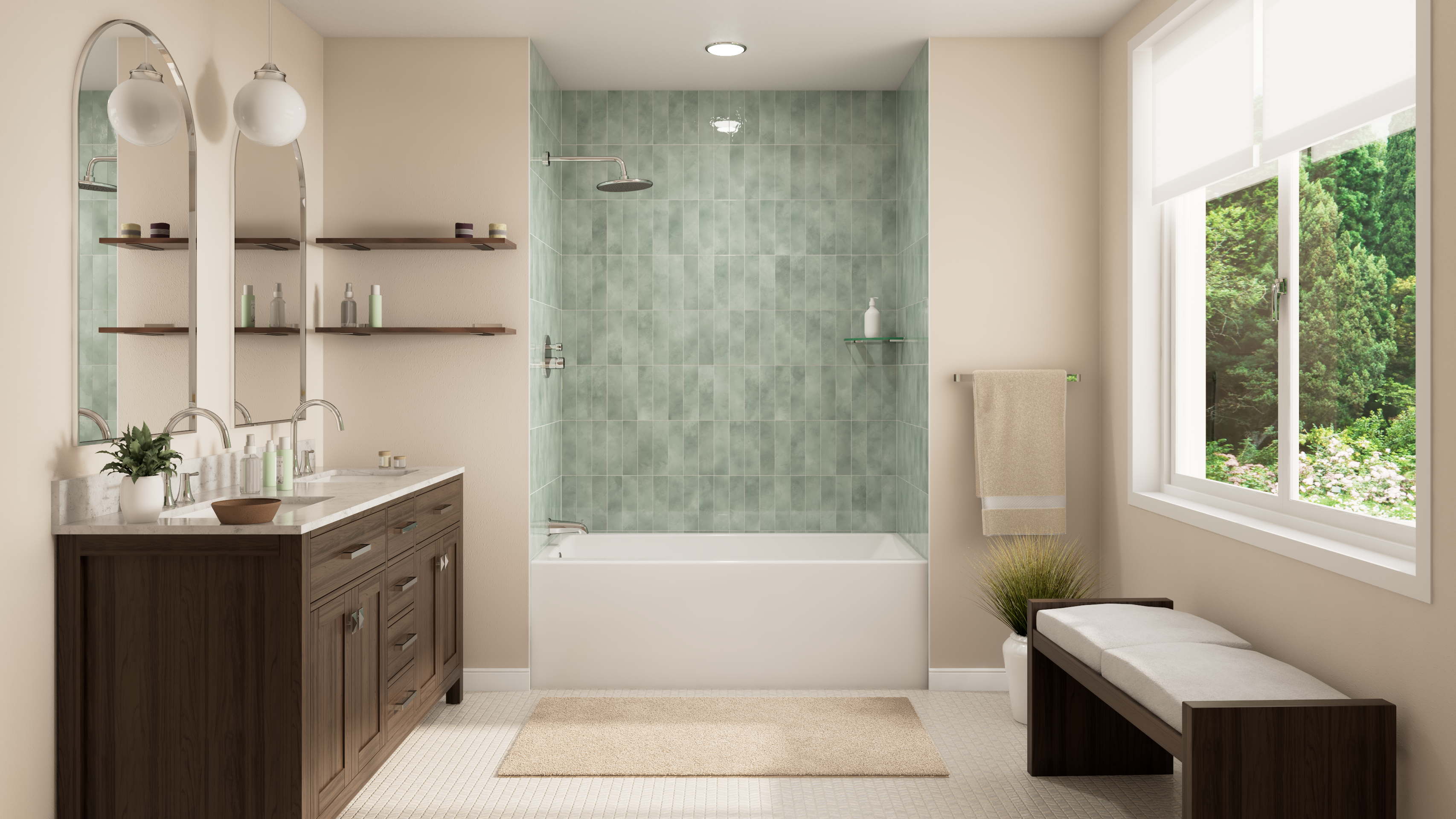 Prism 60" x 32" Alcove Right Drain Bathtub