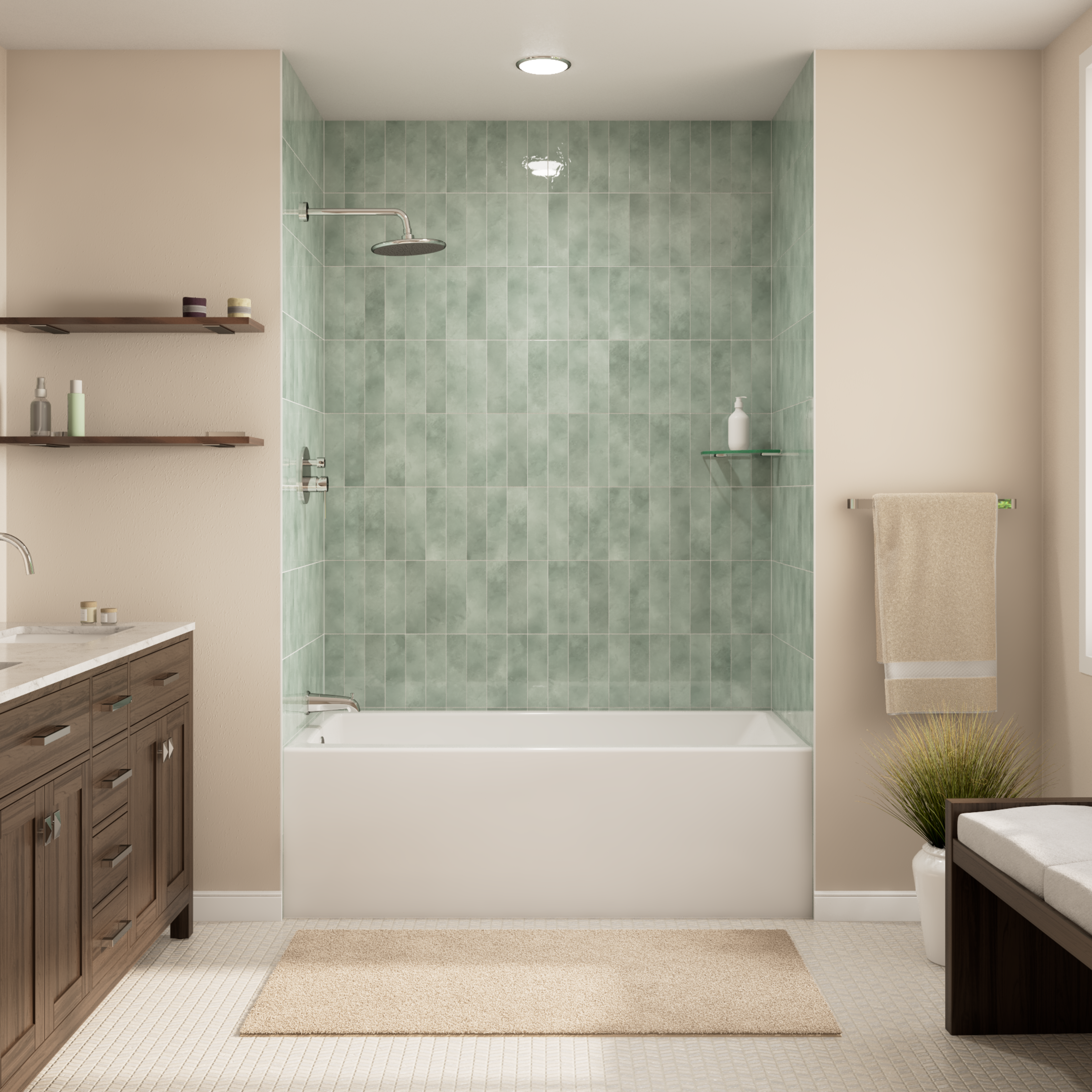 Prism 60" x 36" Alcove Left Drain Bathtub
