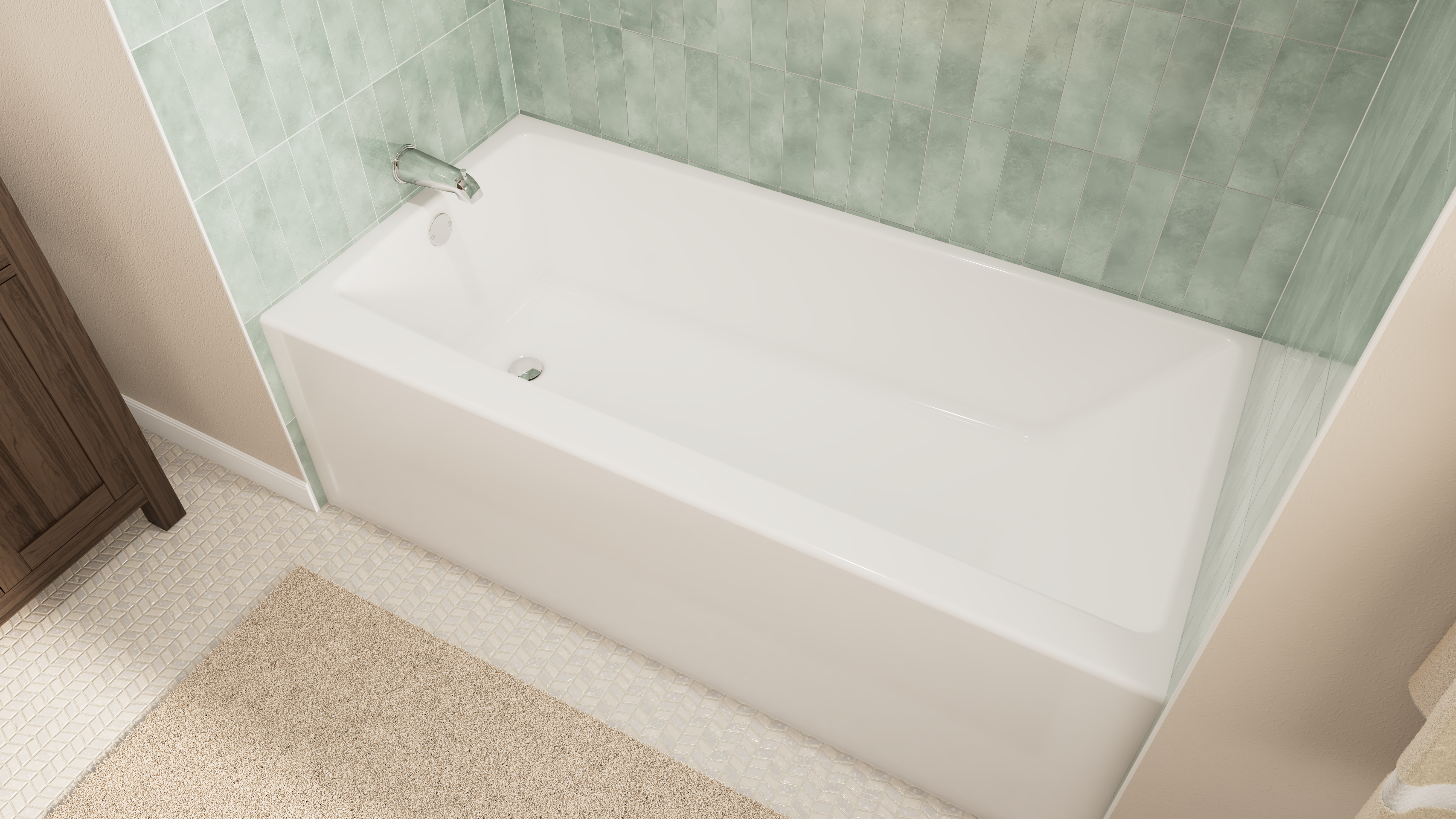 Prism 60" x 36" Alcove Left Drain Bathtub