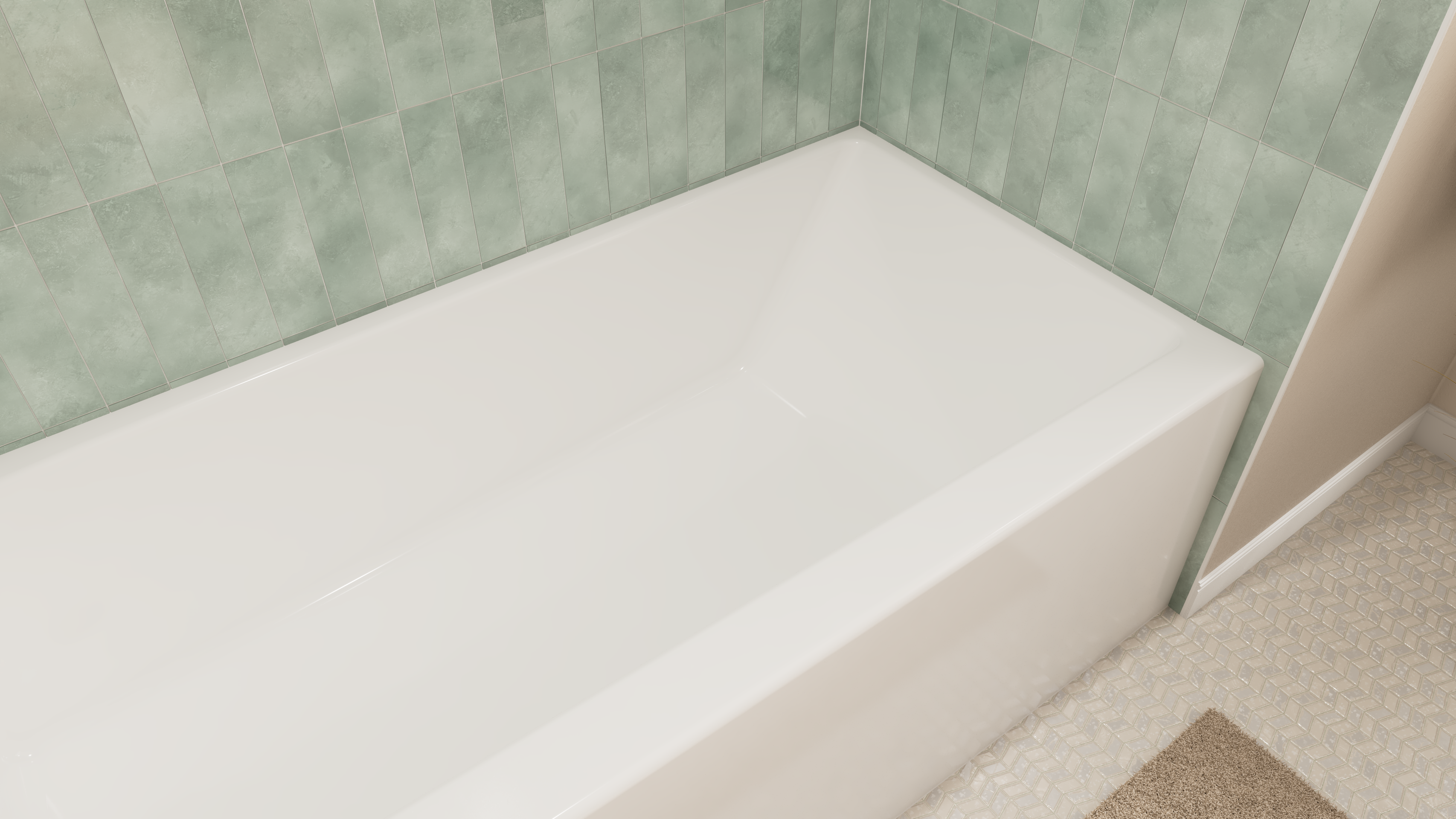 Prism 60" x 32" Alcove Right Drain Bathtub