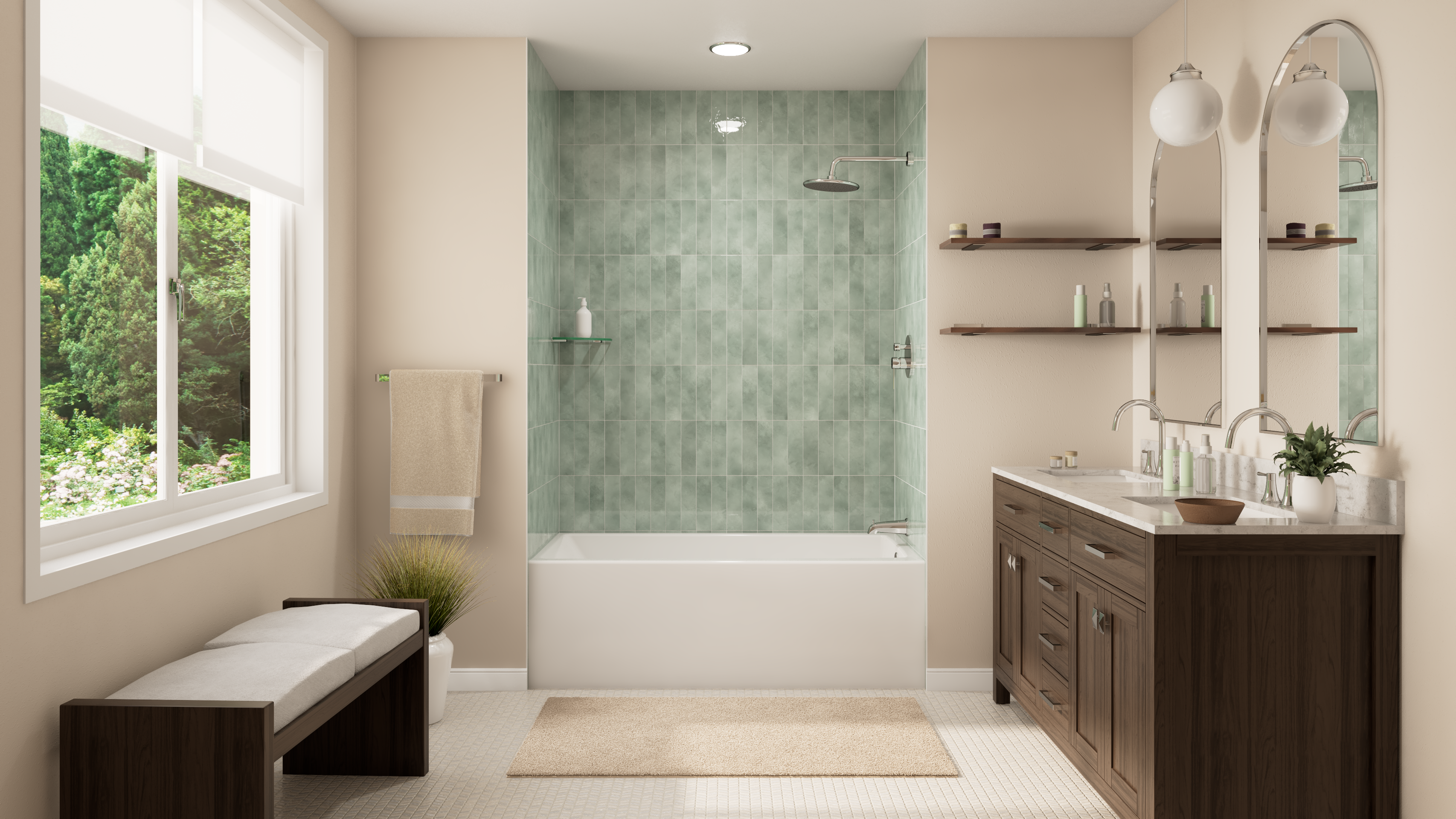 Prism 60" x 30" Alcove Right Drain Bathtub