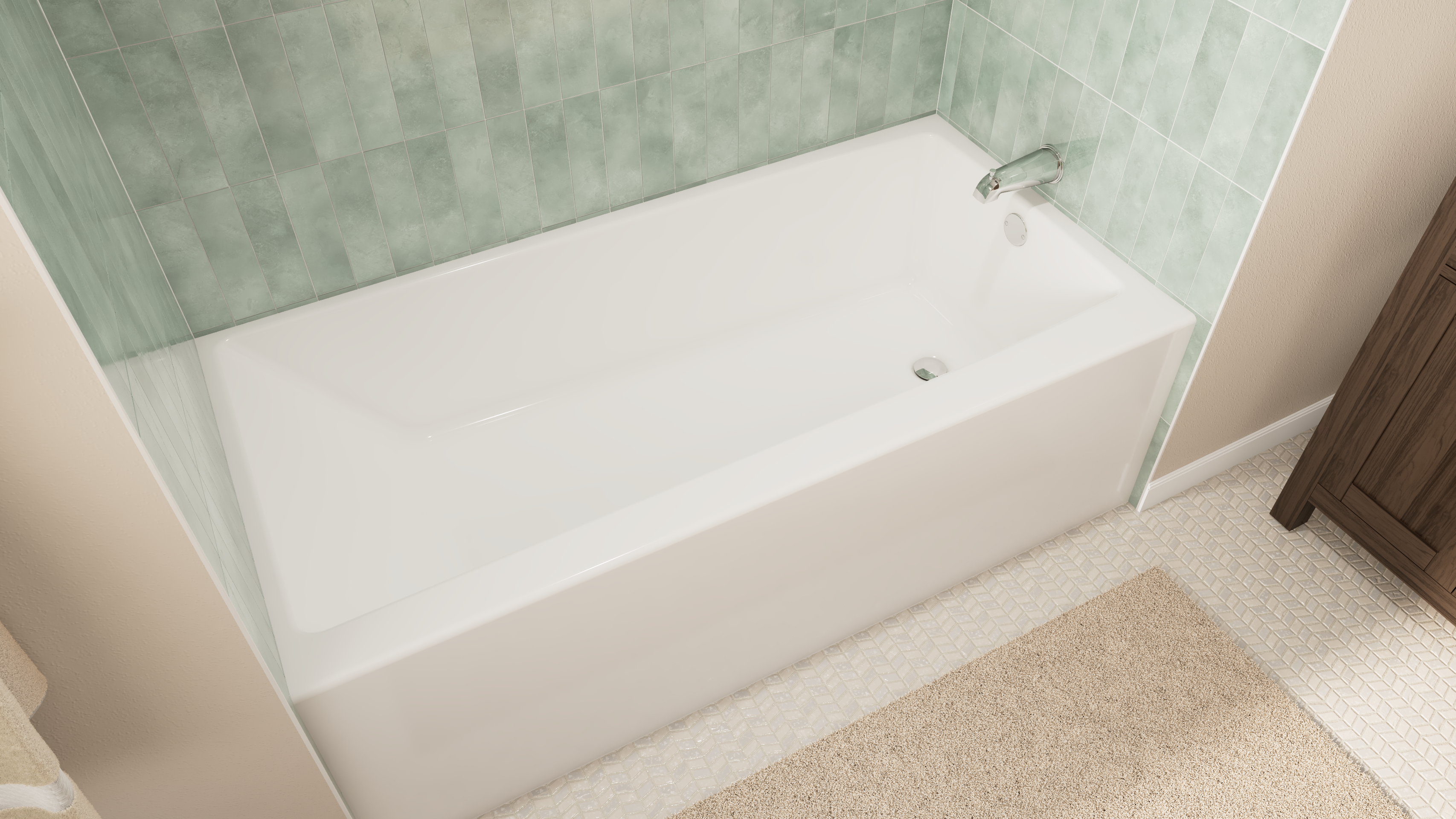 Prism 60" x 36" Alcove Left Drain Bathtub