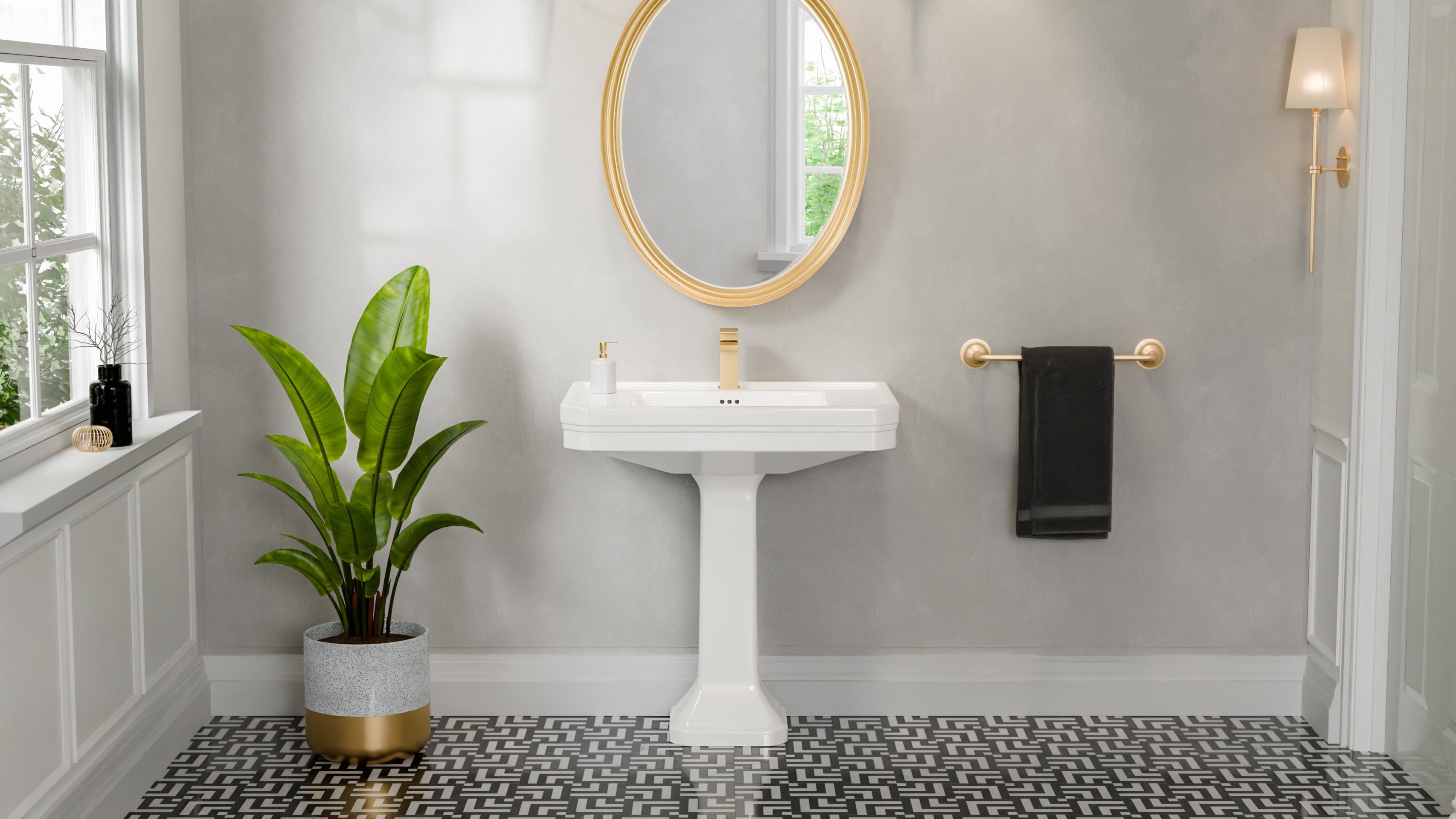Aqua 32 Inch Porcelain Pedestal Sink