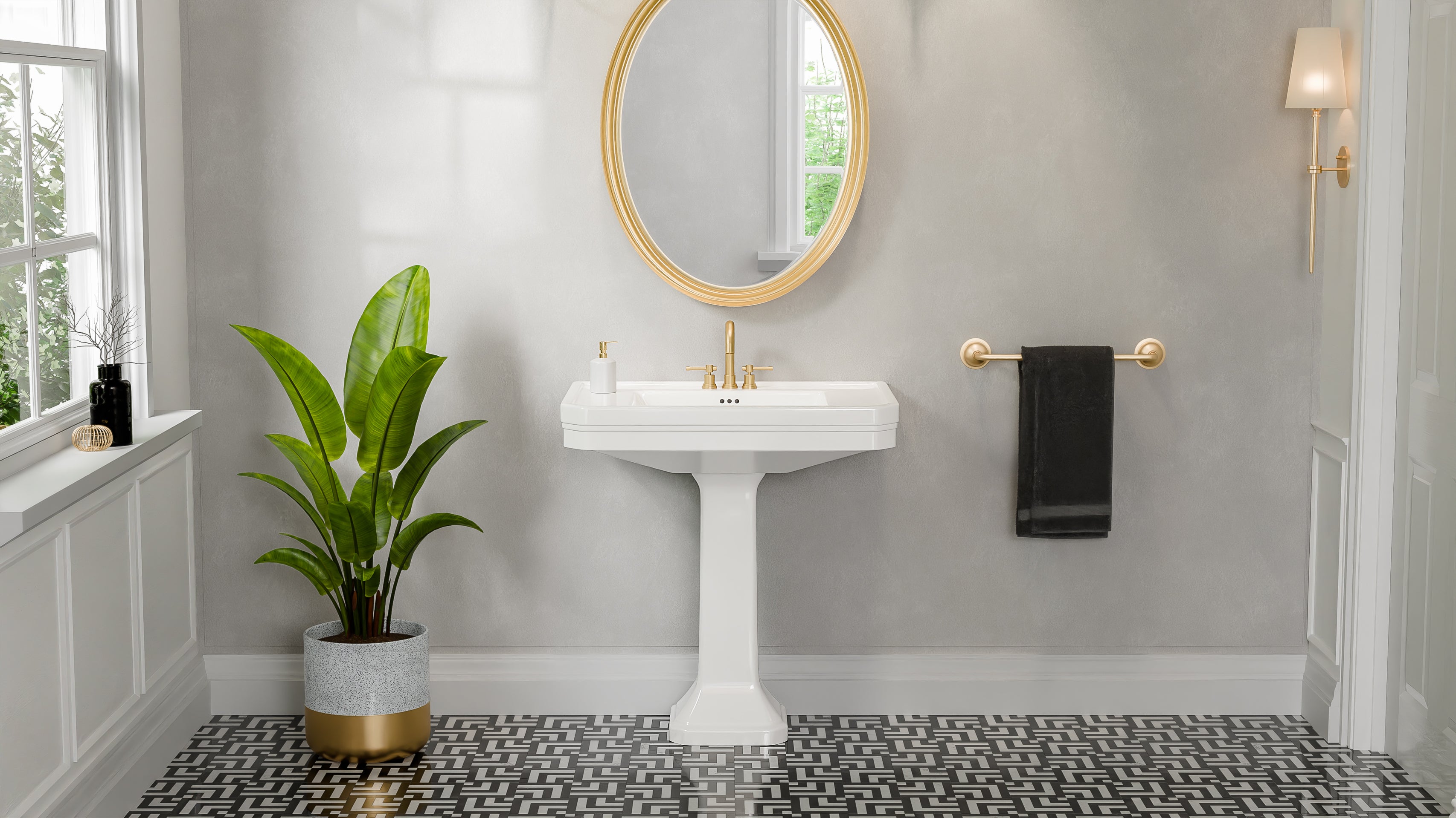 Aqua 32 Inch Porcelain Pedestal Sink