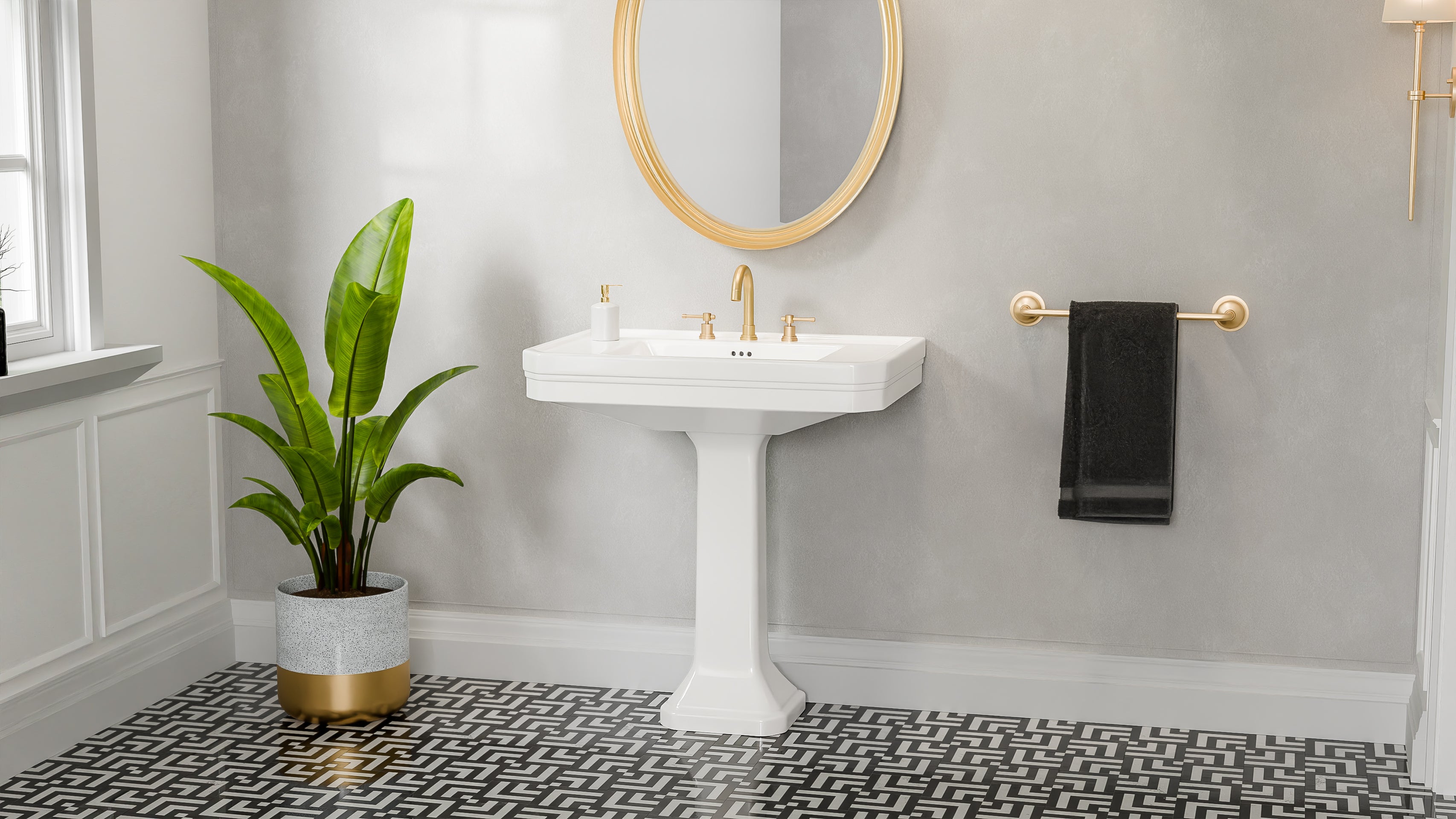 Aqua 32 Inch Porcelain Pedestal Sink