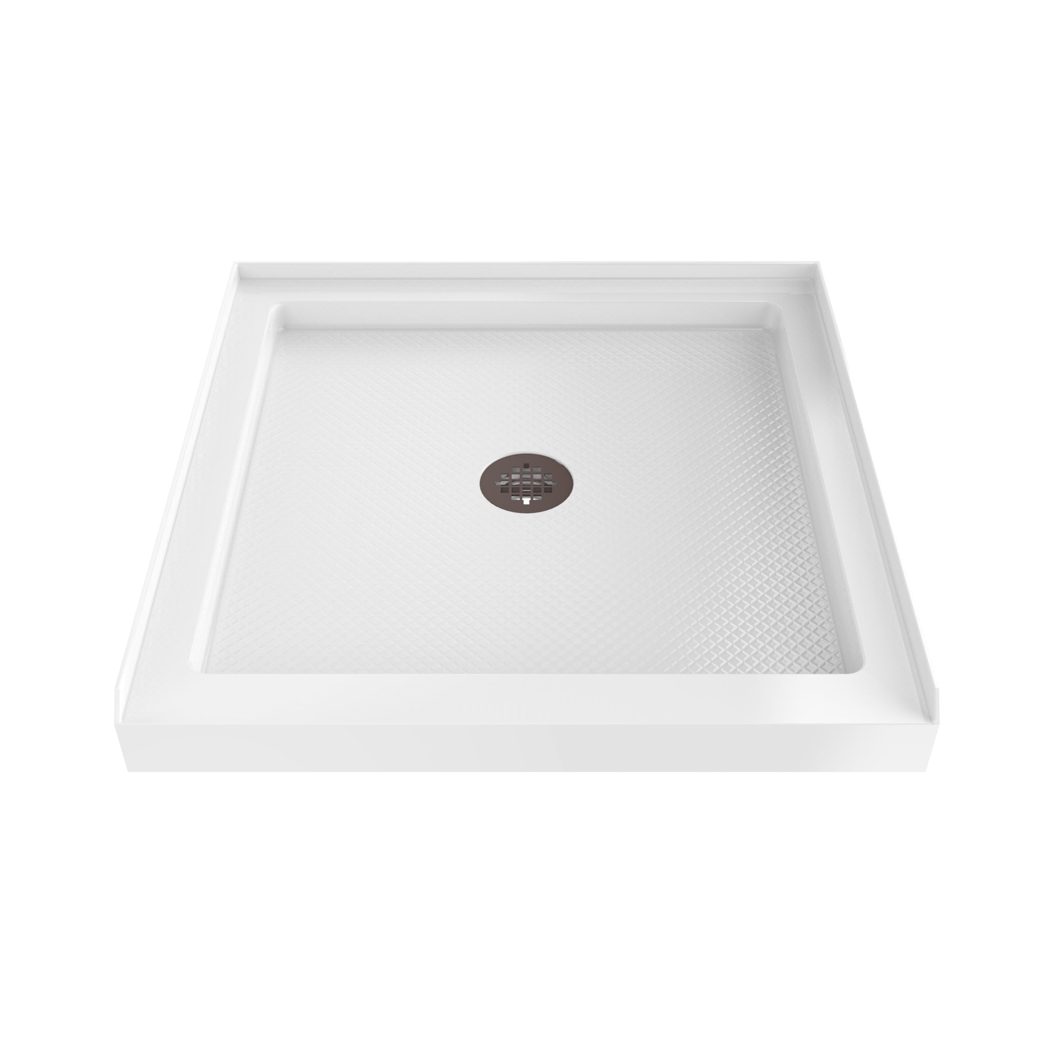 DreamLine SlimLine 36" D x 36" W x 2 3/4" H Alcove Shower Base & 2" Center Round Drain